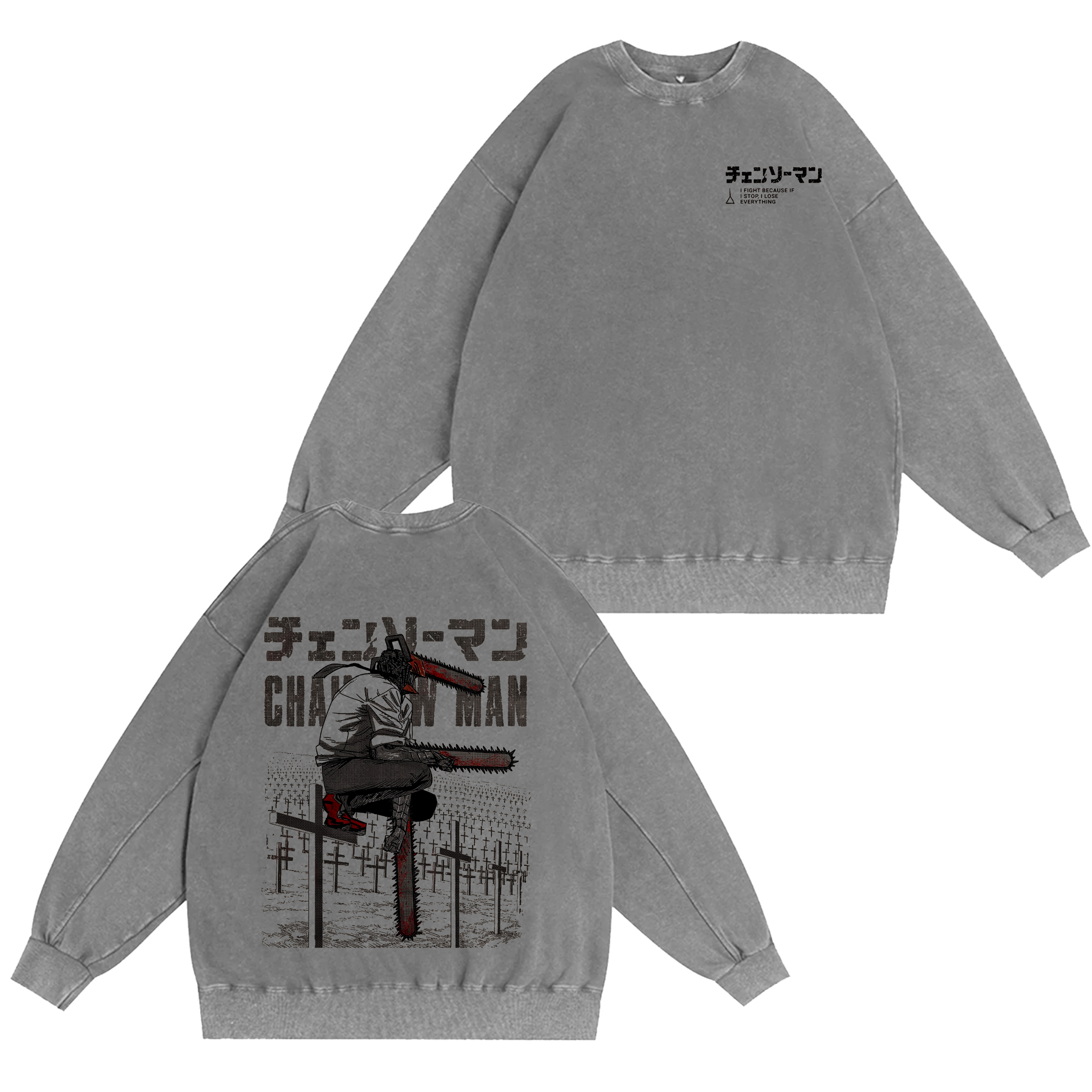 Chainsaw Man Washed T-shirt/Crewneck/Hoodie