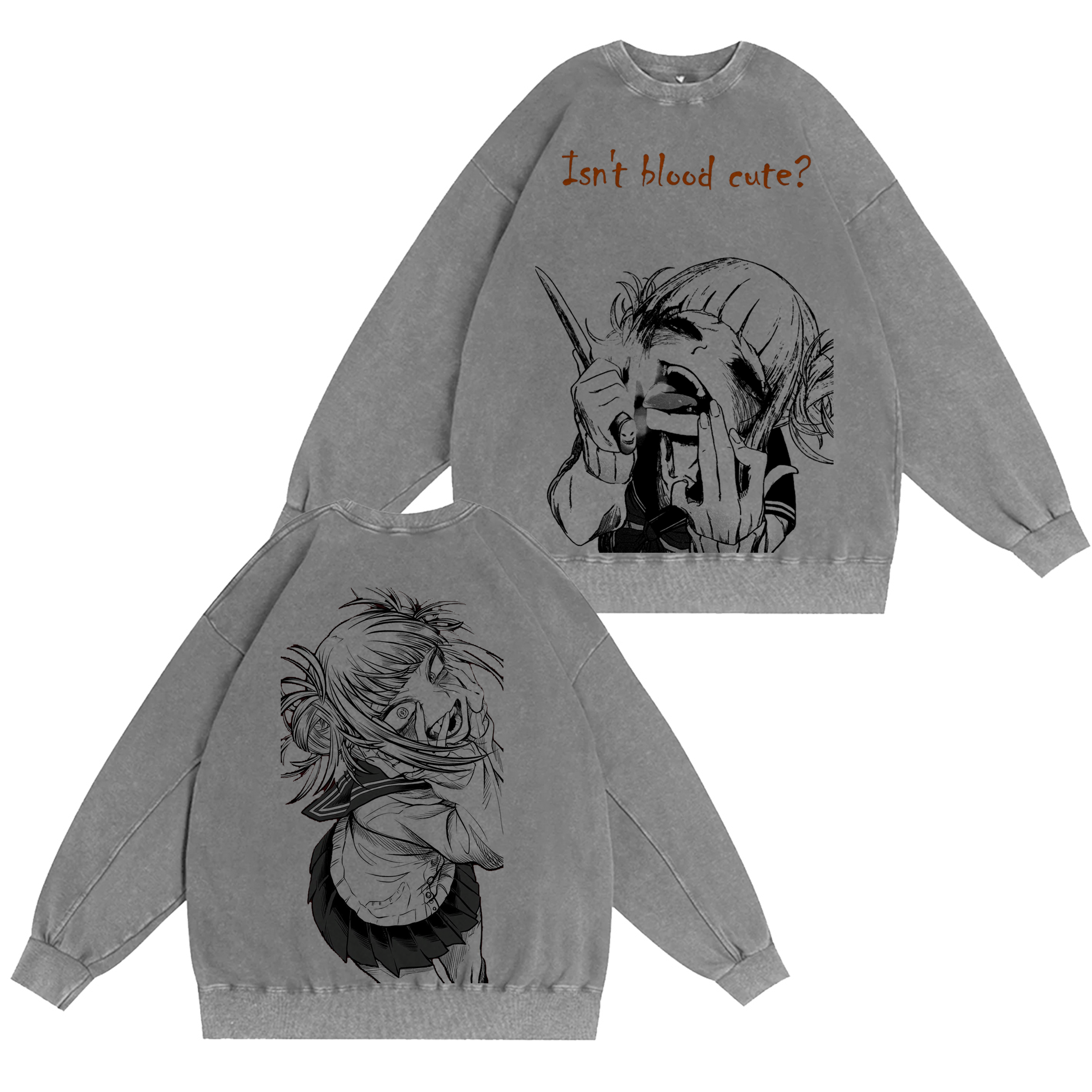 Himiko Toga,My Hero Academia Anime Washed T-shirt/Crewneck/Hoodie