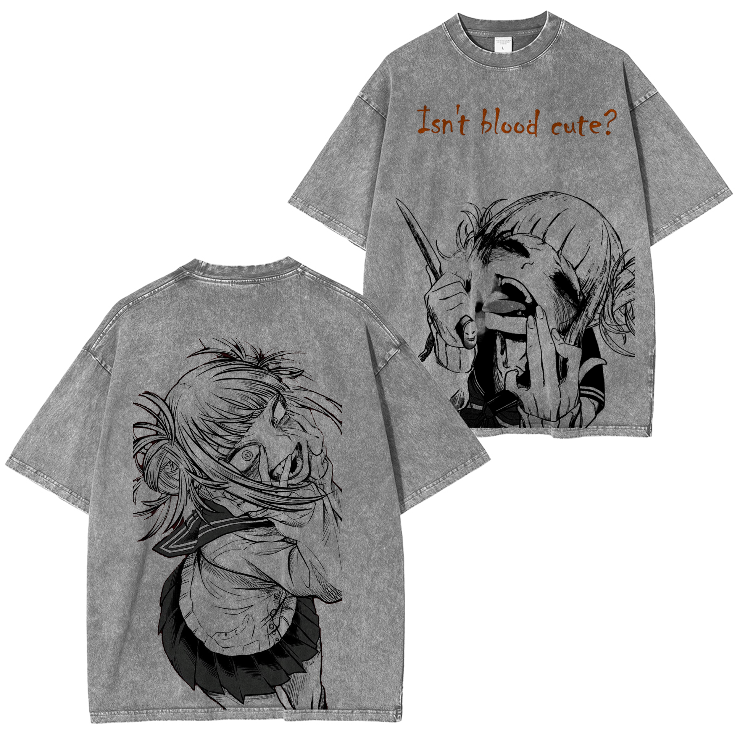 Himiko Toga,My Hero Academia Anime Washed T-shirt/Crewneck/Hoodie