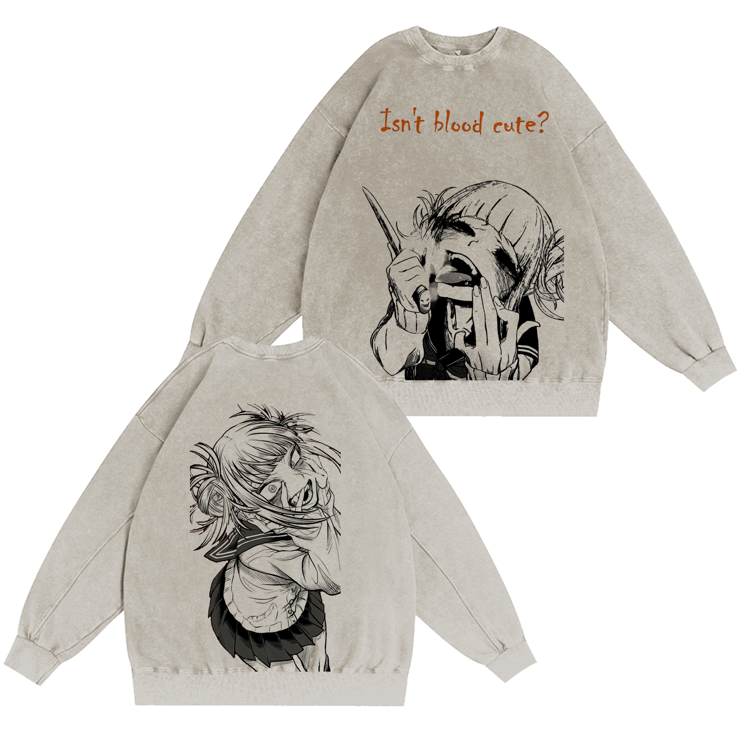 Himiko Toga,My Hero Academia Anime Washed T-shirt/Crewneck/Hoodie