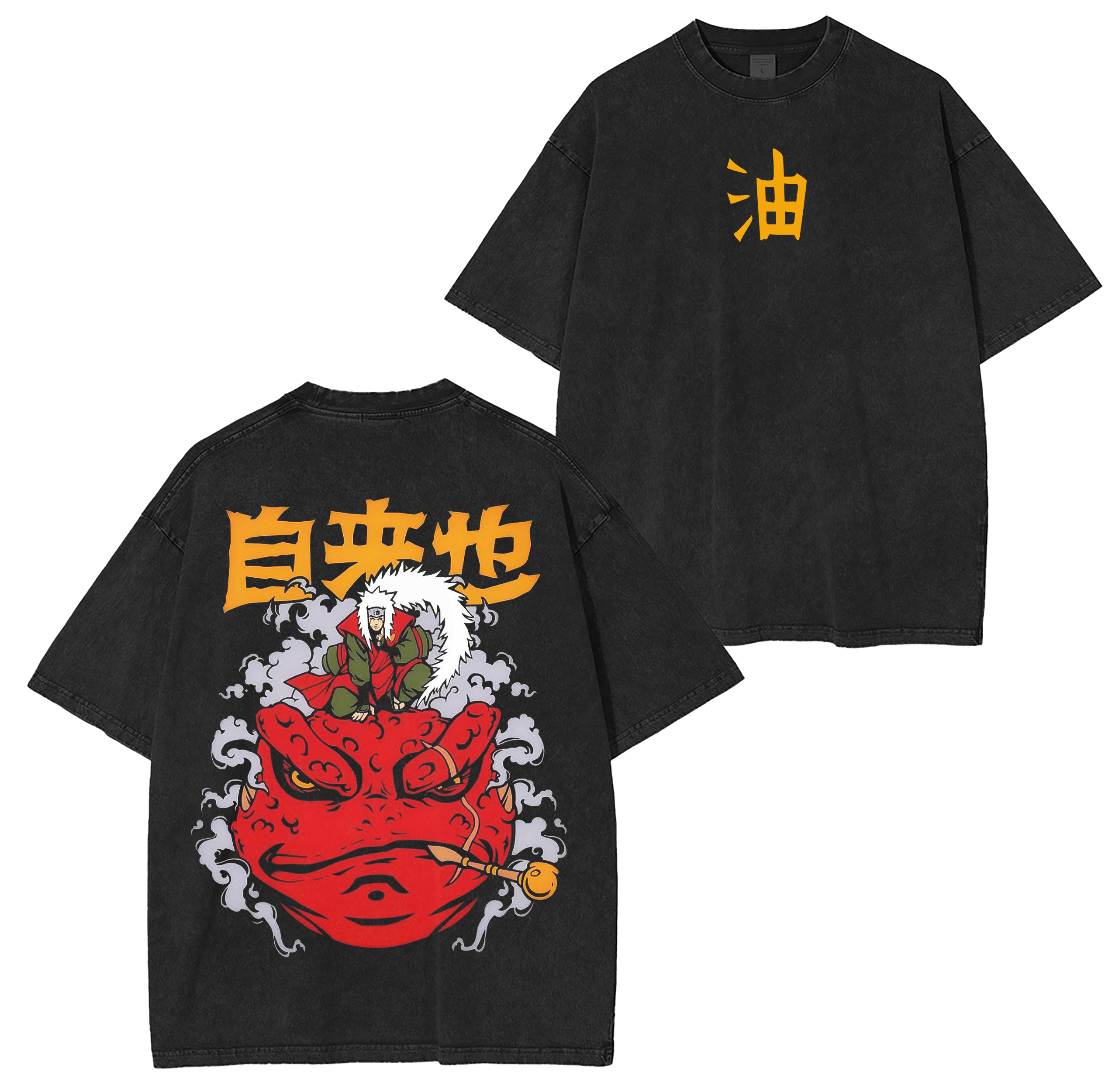 Jiraiya Toad Sage,Naruto Anime Washed T-shirt/Crewneck/Hoodie