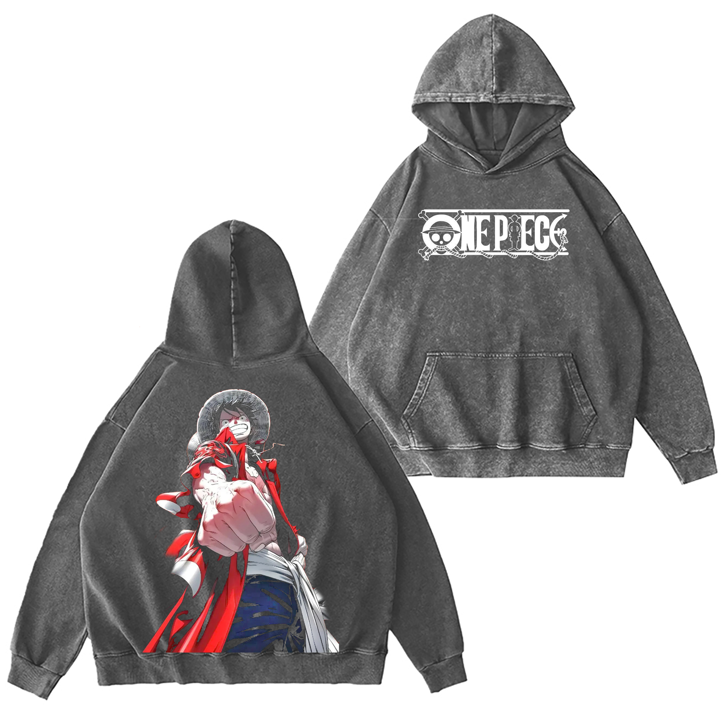 LUFFY, ONE PIECE Vintage Anime Washed T-shirt/Crewneck/Hoodie