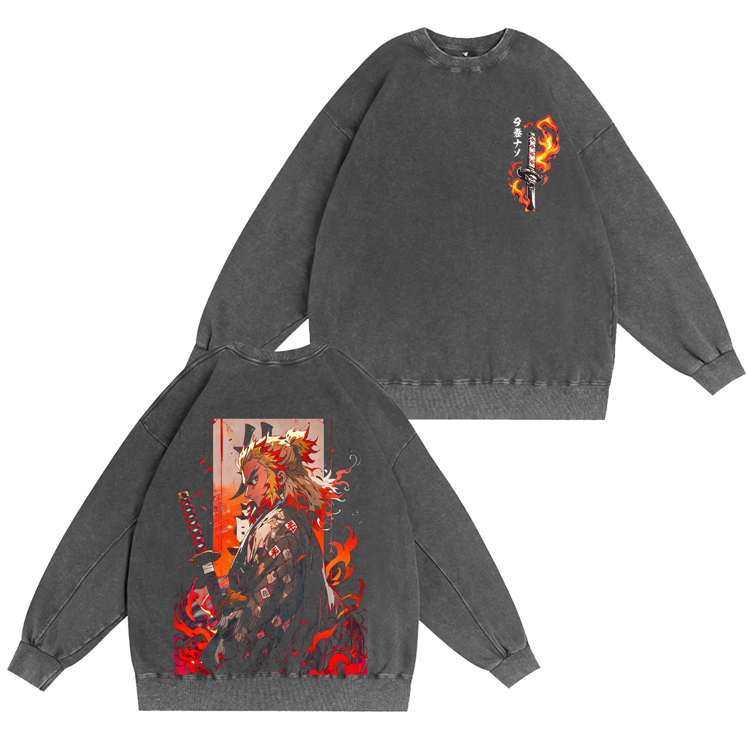 Demon Slayer Anime Washed T-shirt/Crewneck/Hoodie