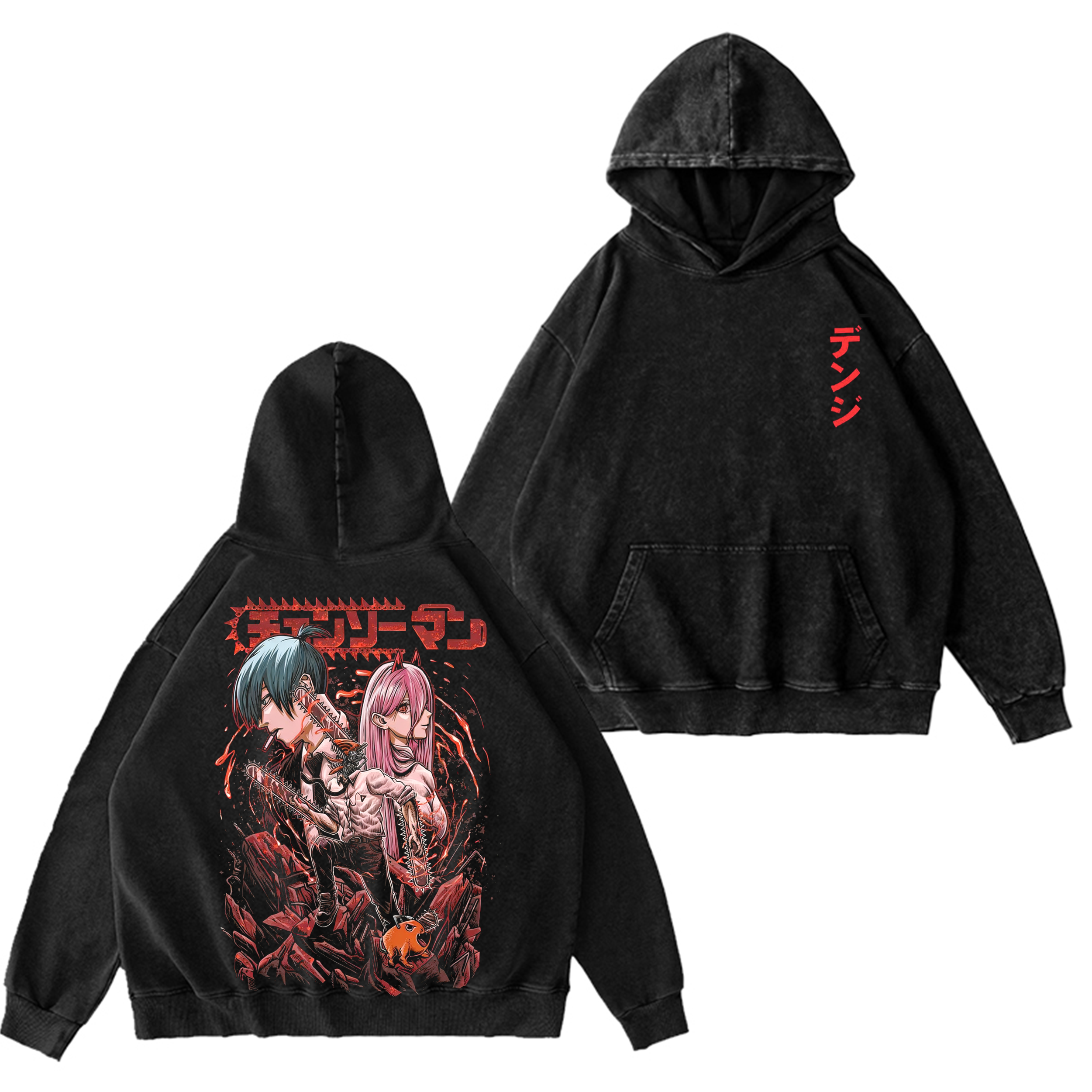 Chainsaw man Anime Washed T-shirt/Crewneck/Hoodie