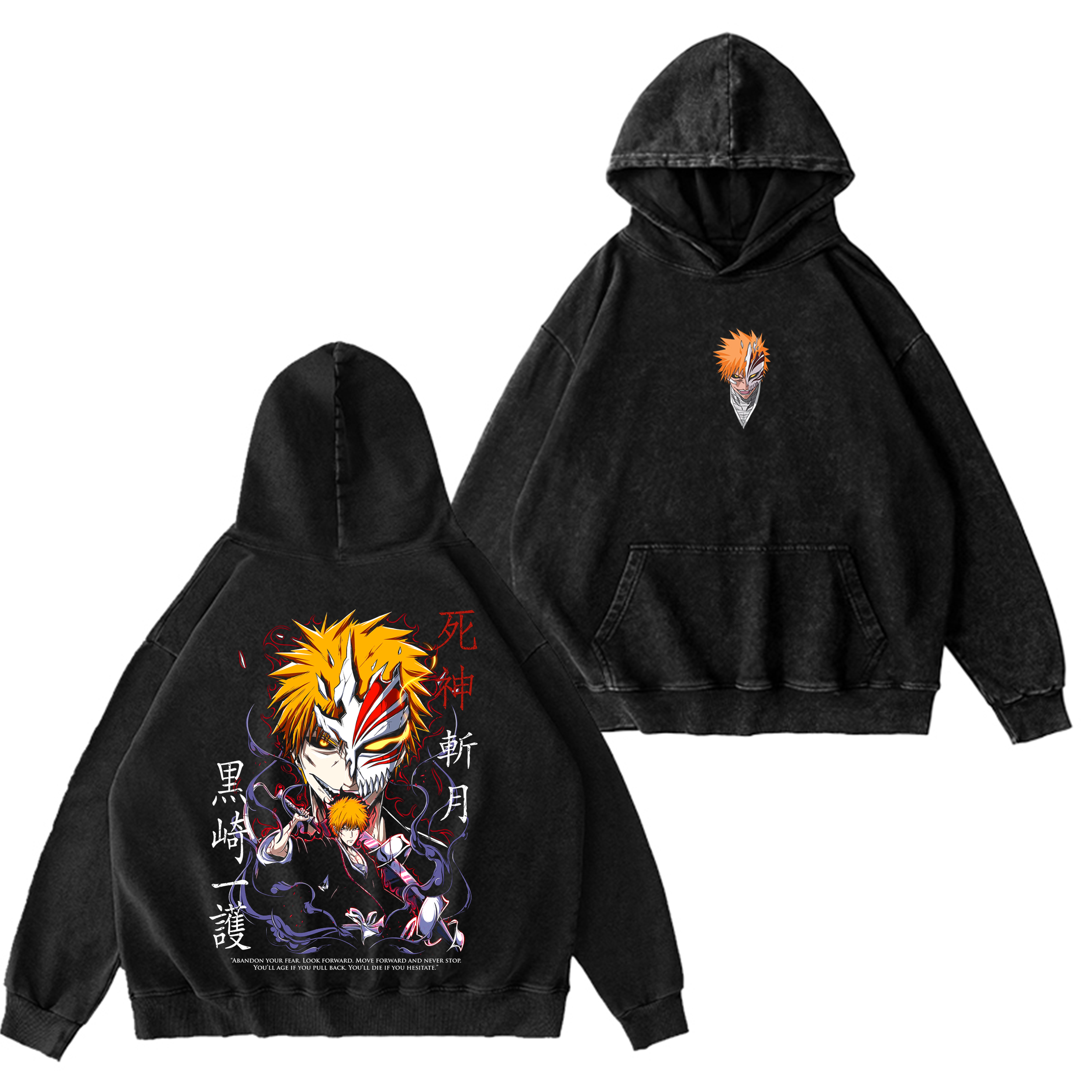 Vintage Bleach Anime Washed T-shirt/Crewneck/Hoodie