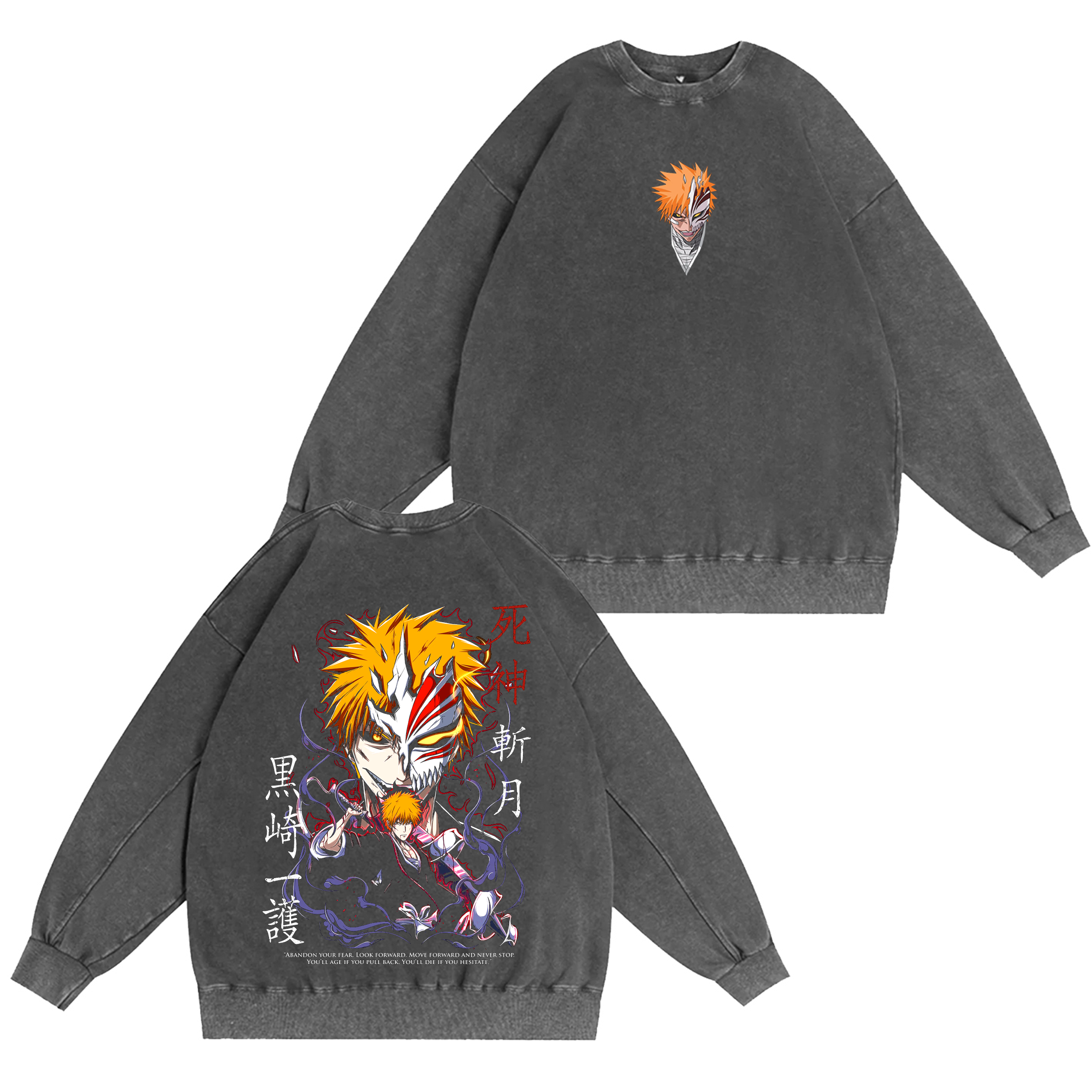 Vintage Bleach Anime Washed T-shirt/Crewneck/Hoodie
