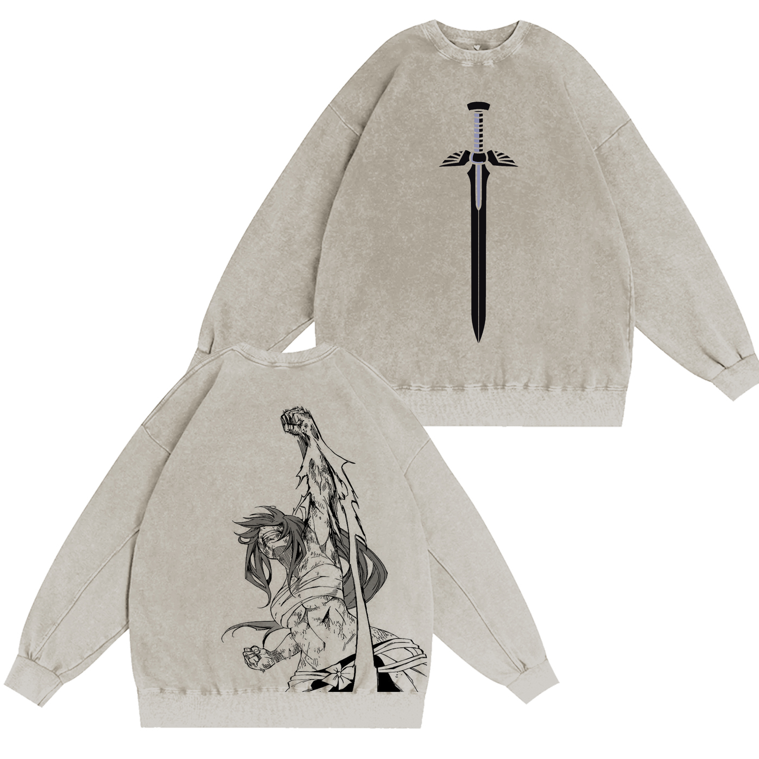 Fairy Tail Anime Washed T-shirt/Crewneck/Hoodie