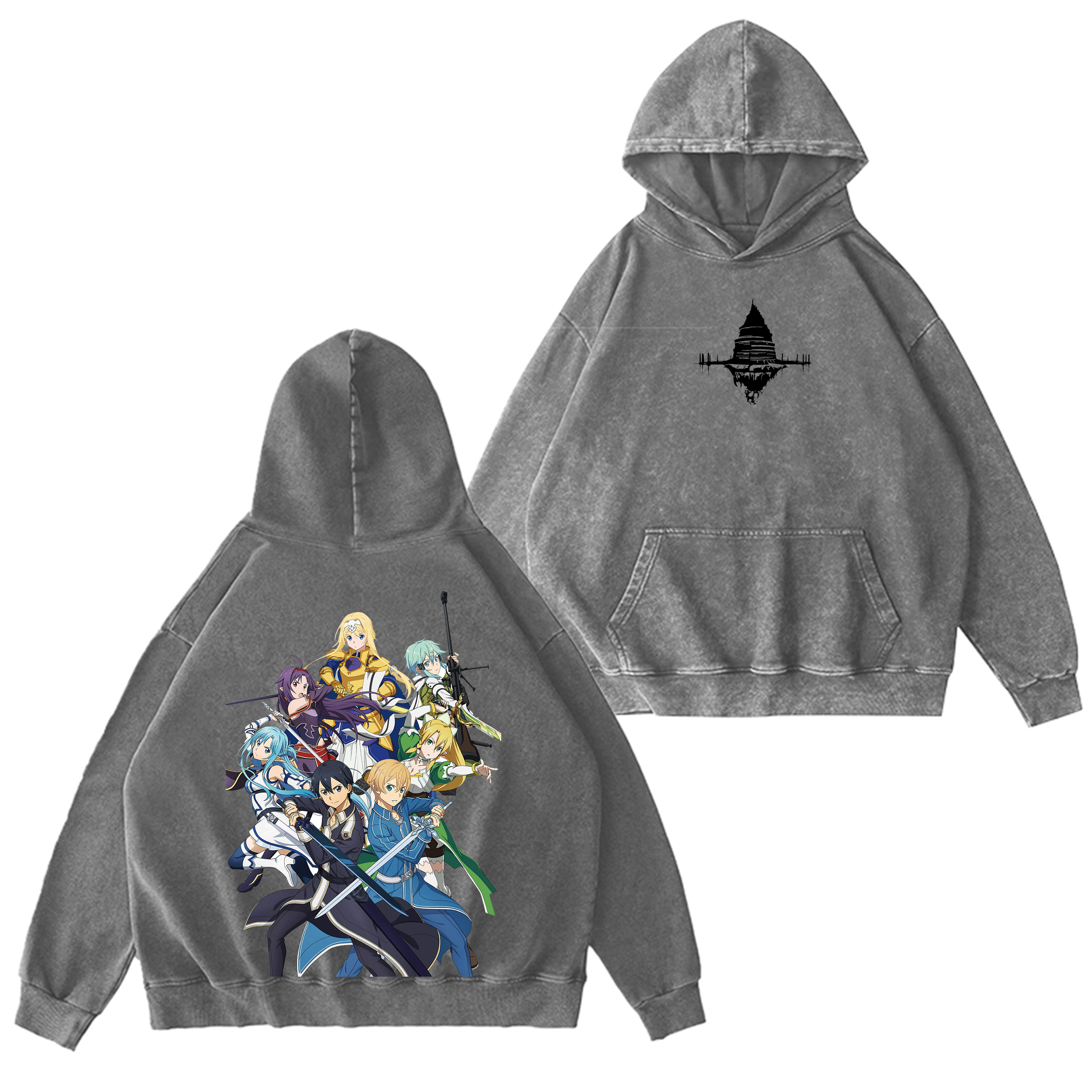 Sword Art Online Anime Washed T-shirt/Crewneck/Hoodie