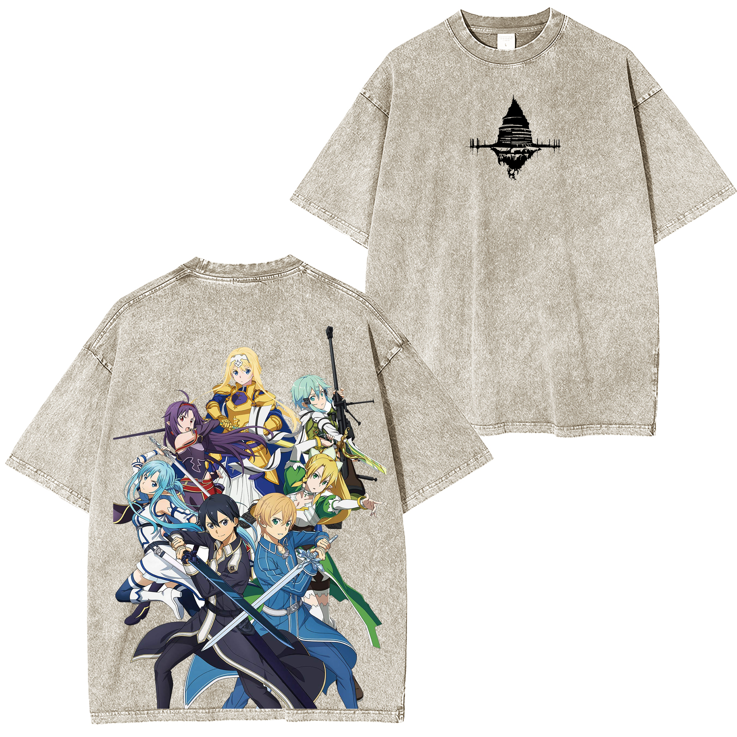 Sword Art Online Anime Washed T-shirt/Crewneck/Hoodie