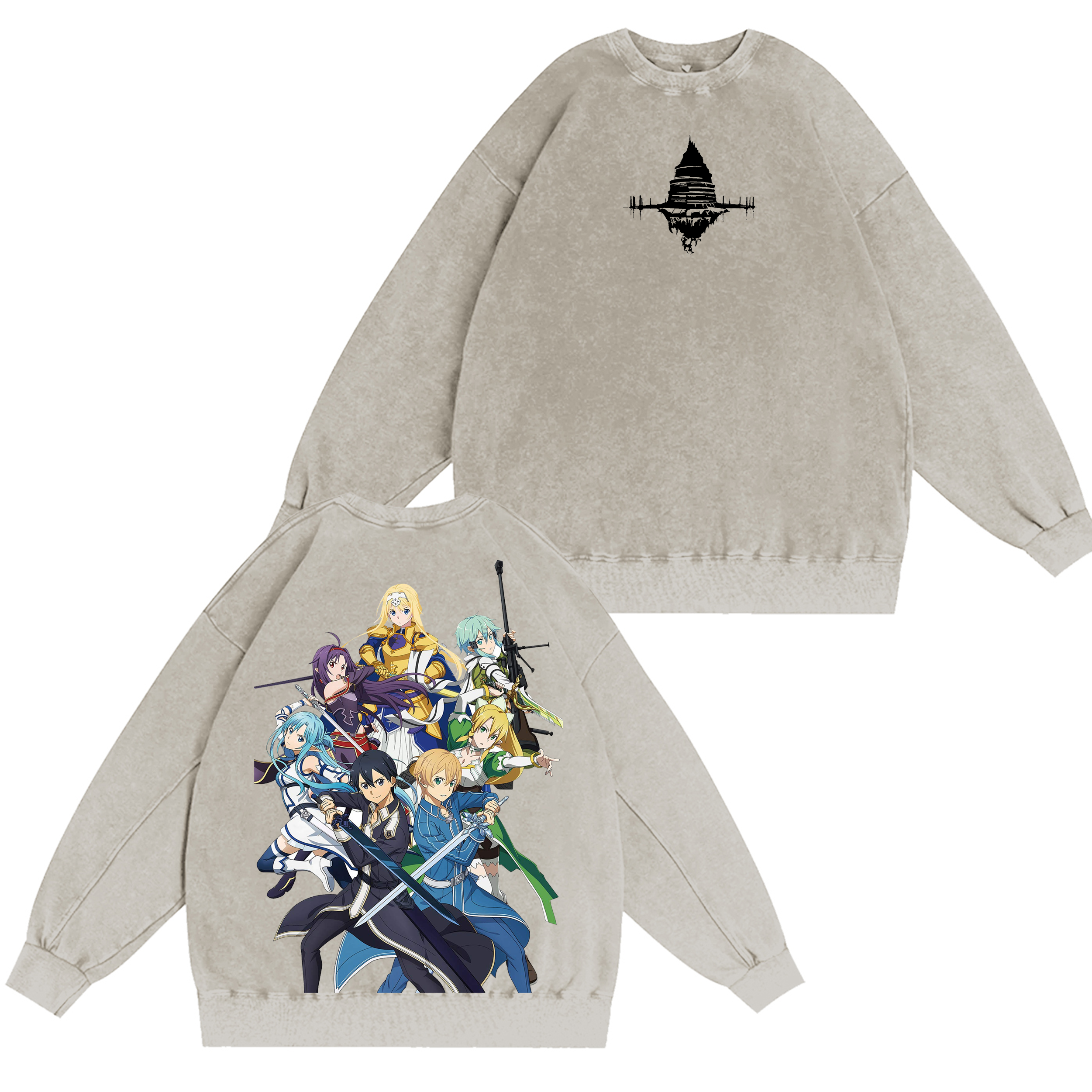 Sword Art Online Anime Washed T-shirt/Crewneck/Hoodie