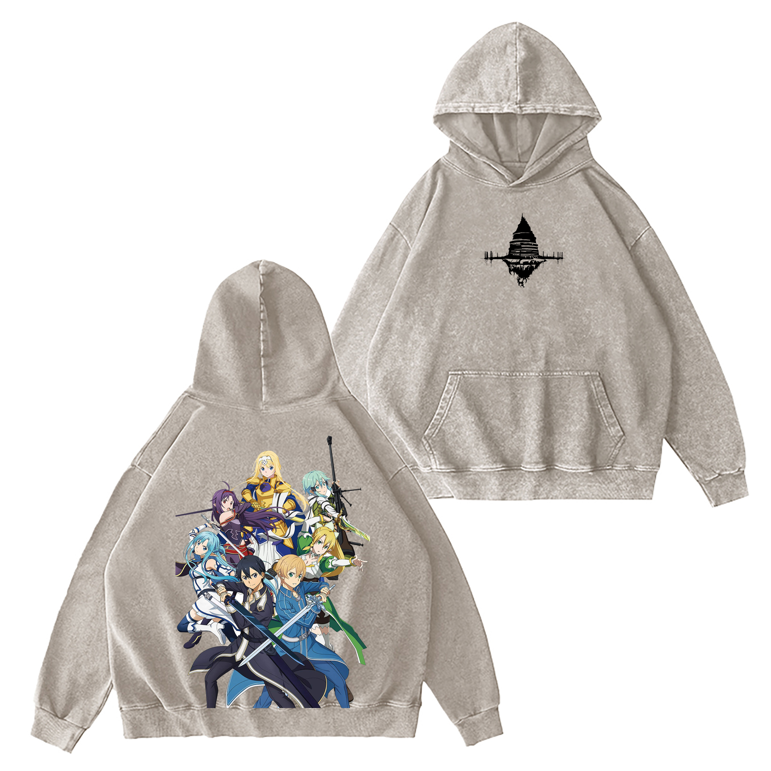 Sword Art Online Anime Washed T-shirt/Crewneck/Hoodie