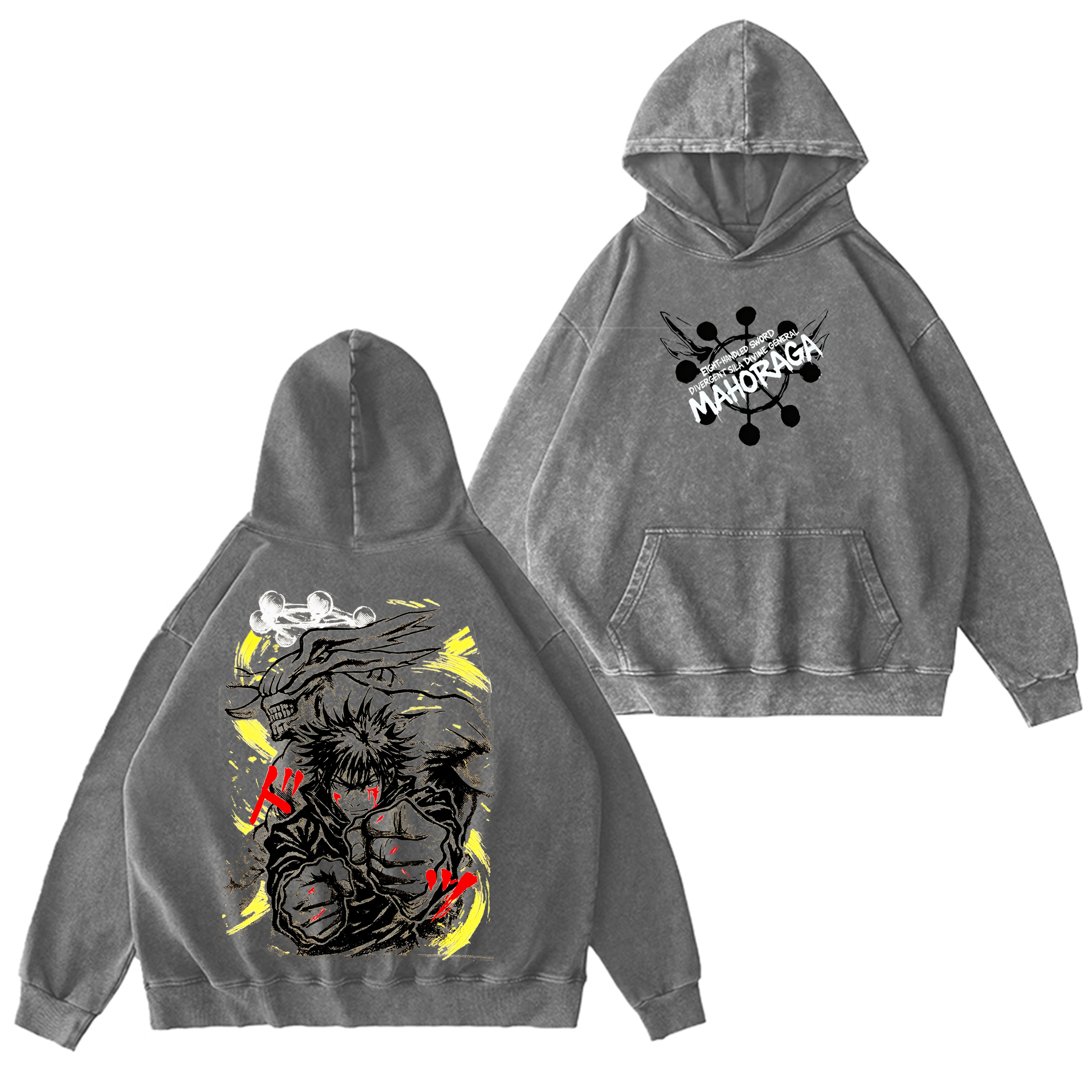 Megumi Fushiguro x Mahoraga,Jujutsu Kaisen Anime Washed T-shirt/Crewneck/Hoodie