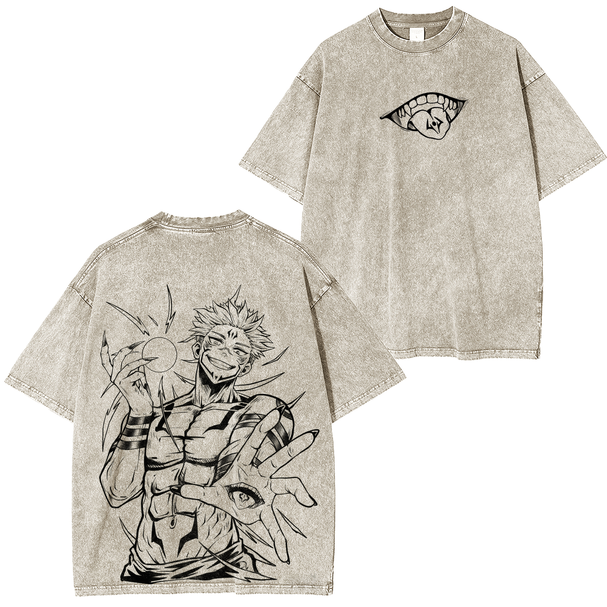 Ryomen Sukuna ,Jujutsu Kaisen  Anime Washed T-shirt/Crewneck/Hoodie