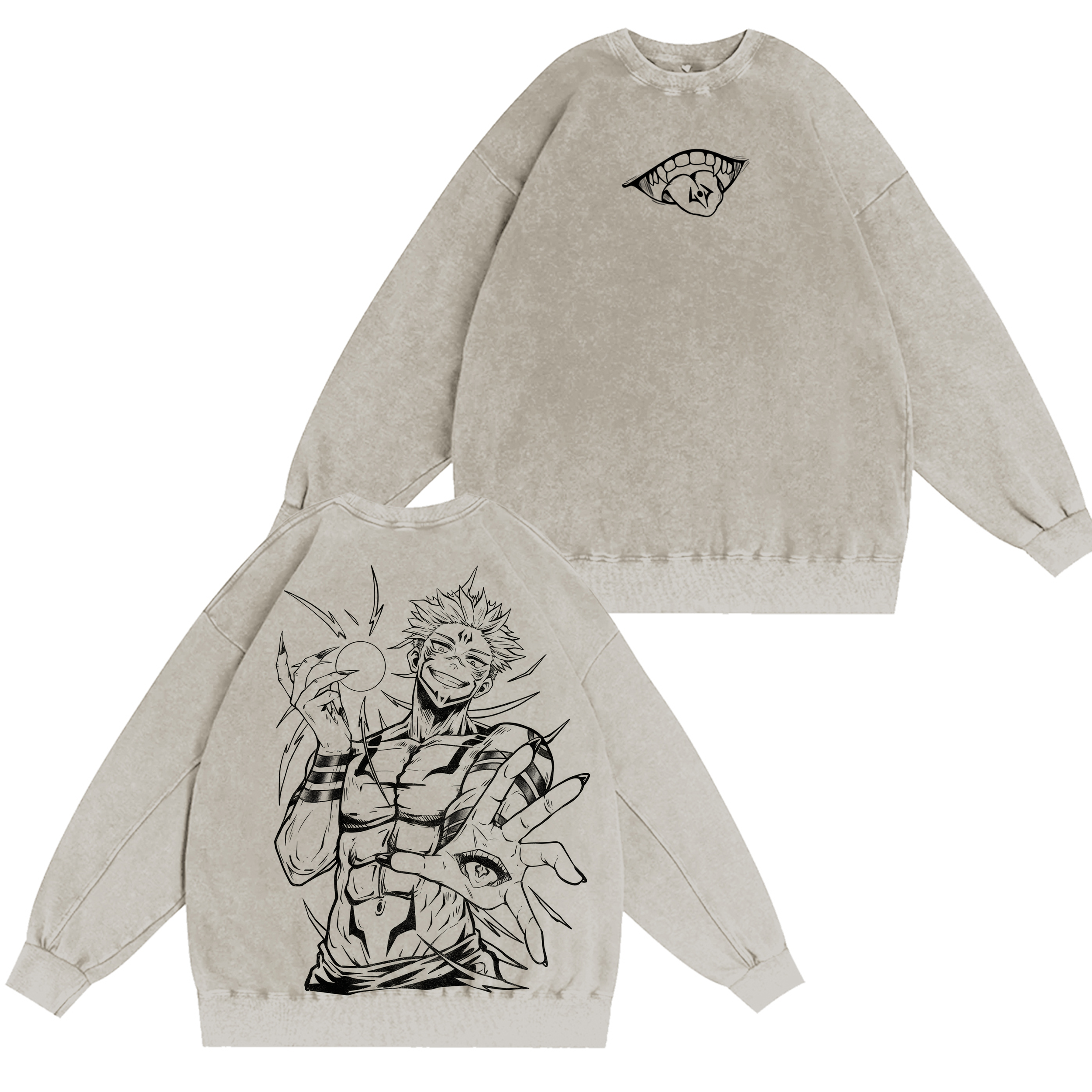Ryomen Sukuna ,Jujutsu Kaisen  Anime Washed T-shirt/Crewneck/Hoodie