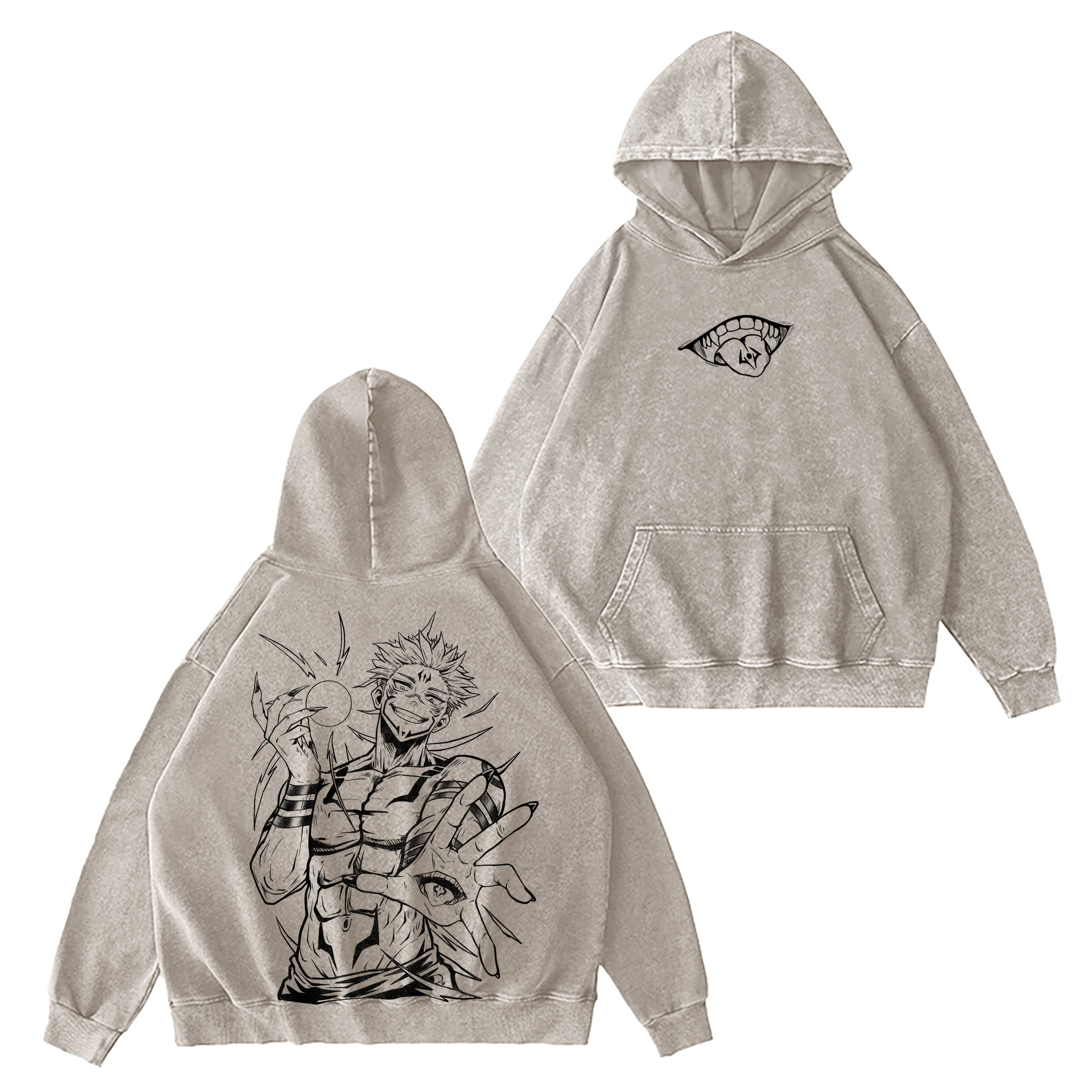 Ryomen Sukuna ,Jujutsu Kaisen  Anime Washed T-shirt/Crewneck/Hoodie