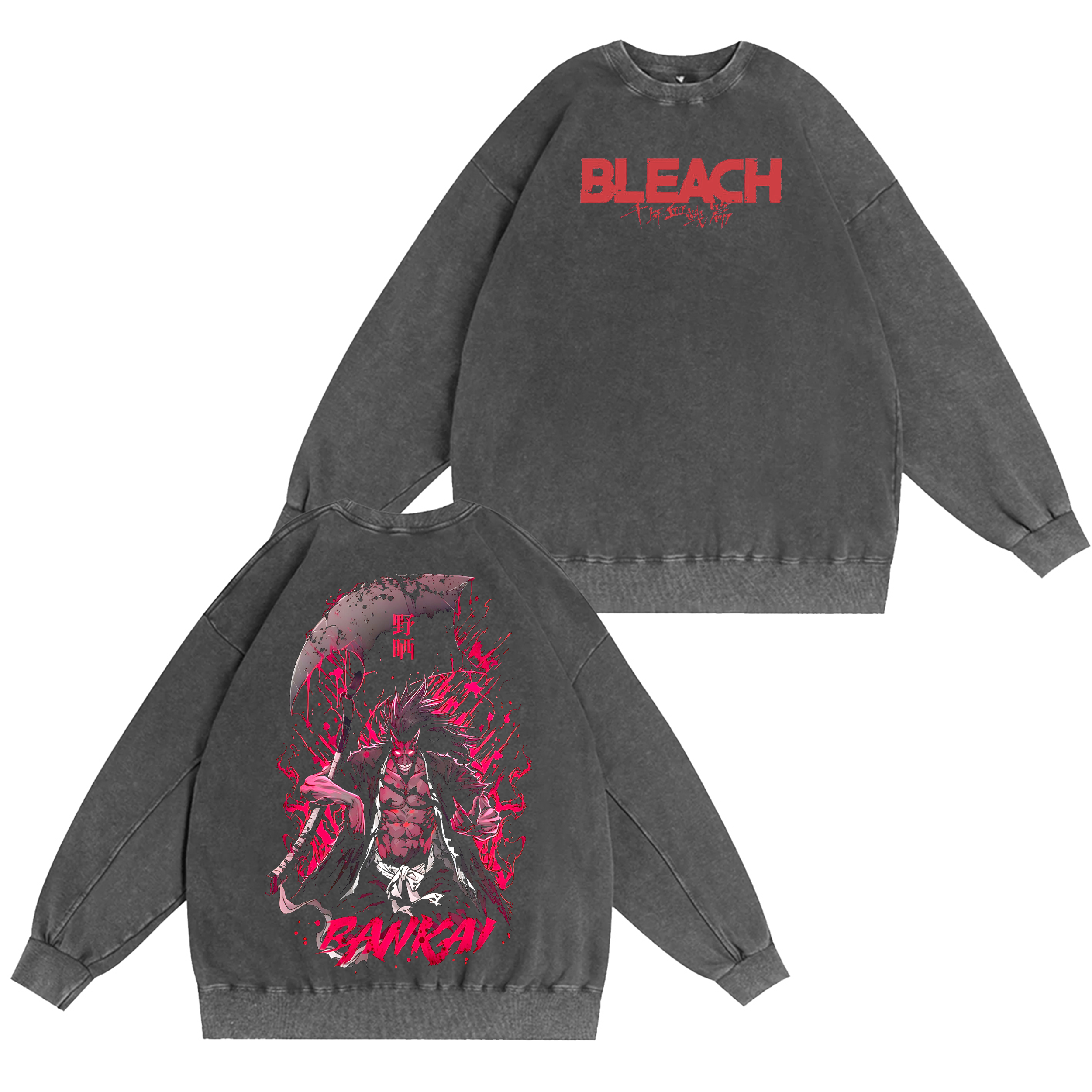 Bleach Anime Washed T-shirt/Crewneck/Hoodie