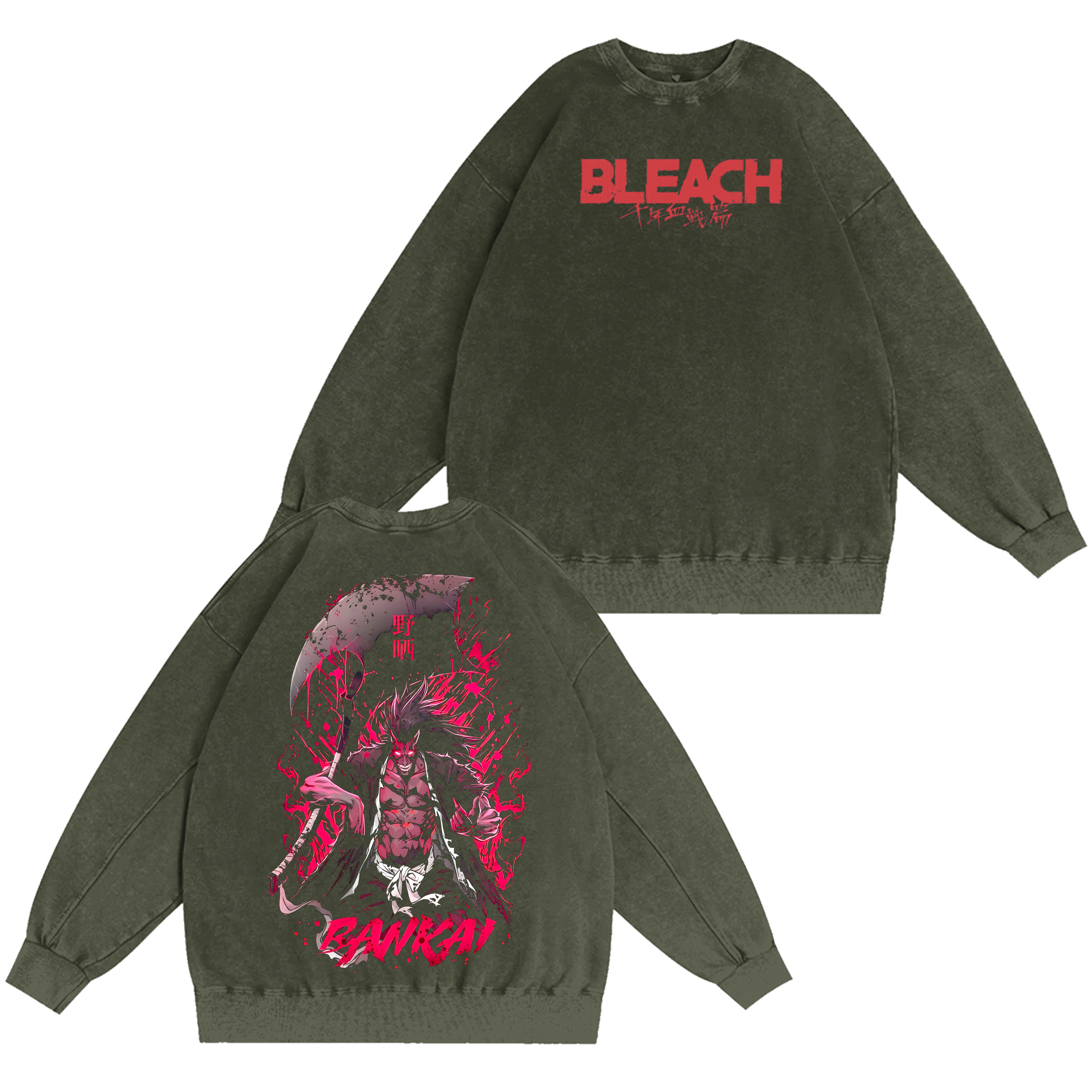 Bleach Anime Washed T-shirt/Crewneck/Hoodie