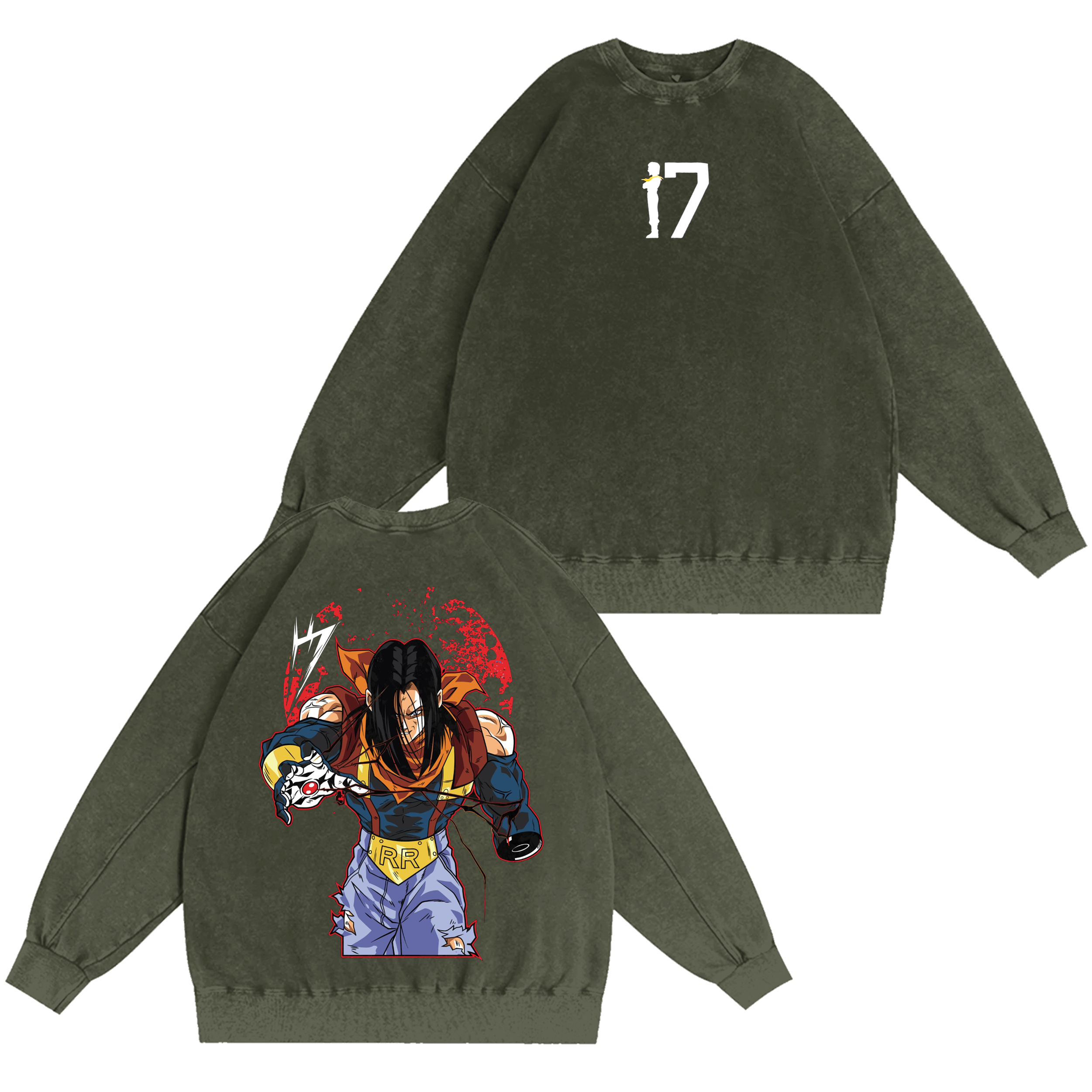 Number17,Dragon Ball Z Vintage Washed T-shirt/Crewneck/Hoodie