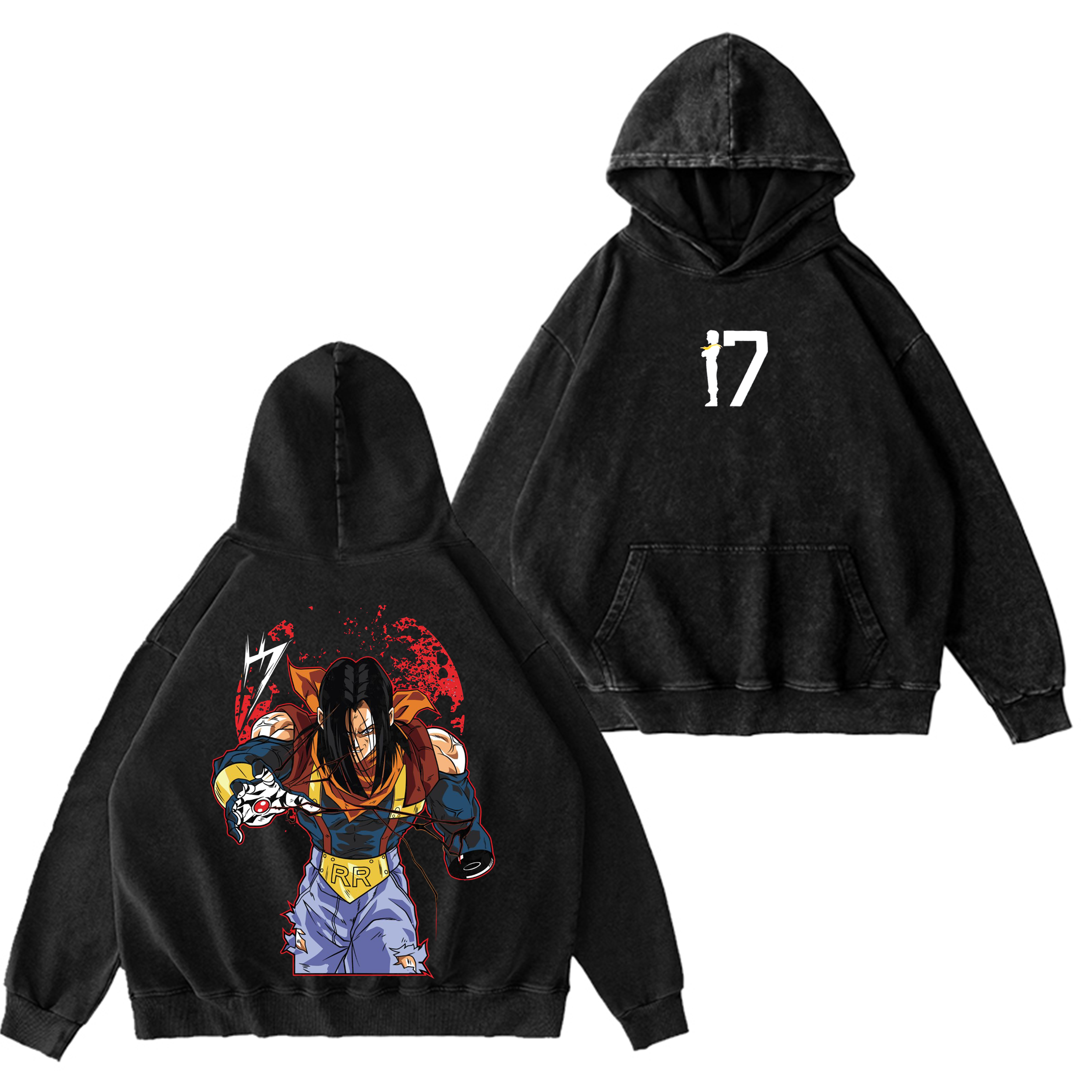 Number17,Dragon Ball Z Vintage Washed T-shirt/Crewneck/Hoodie