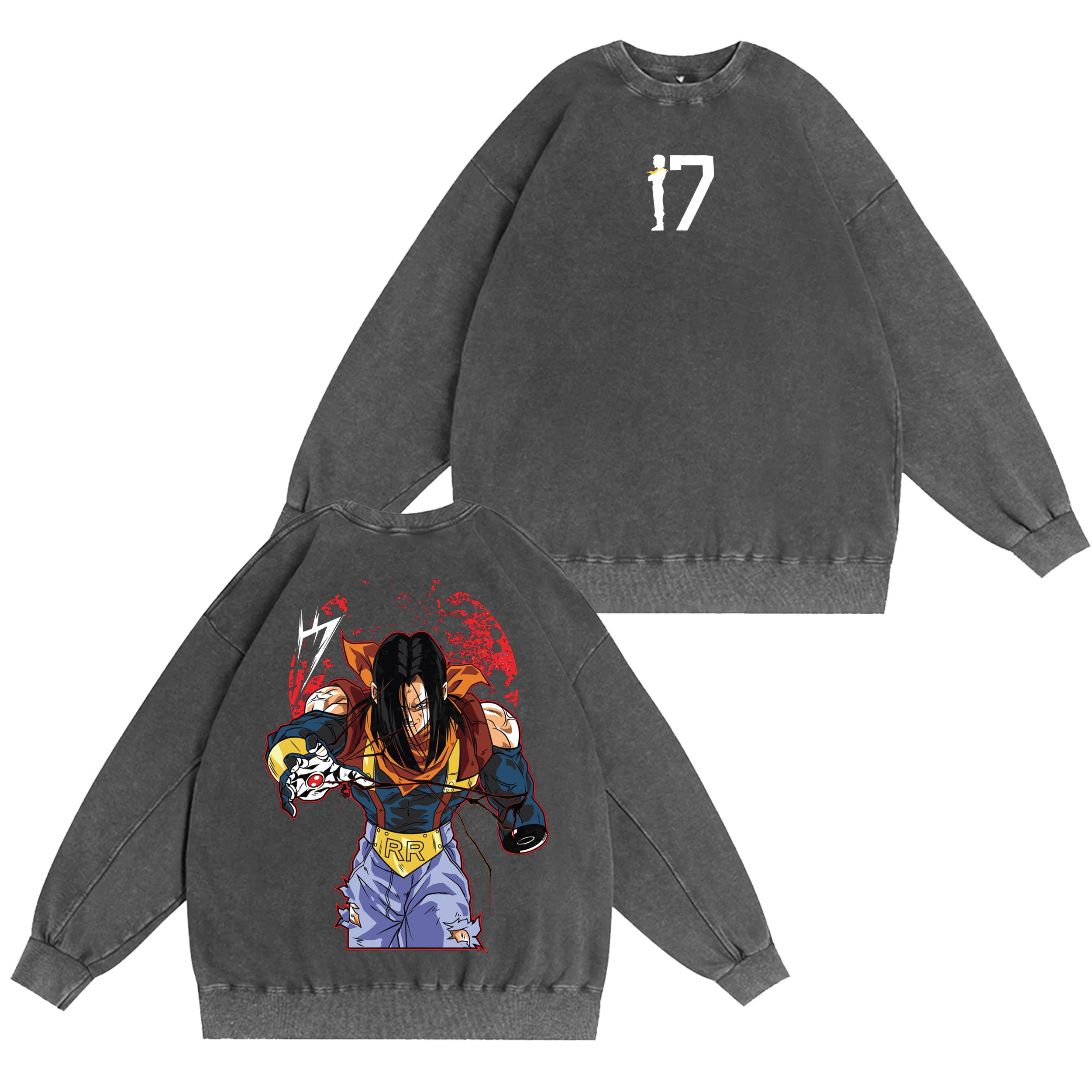 Number17,Dragon Ball Z Vintage Washed T-shirt/Crewneck/Hoodie