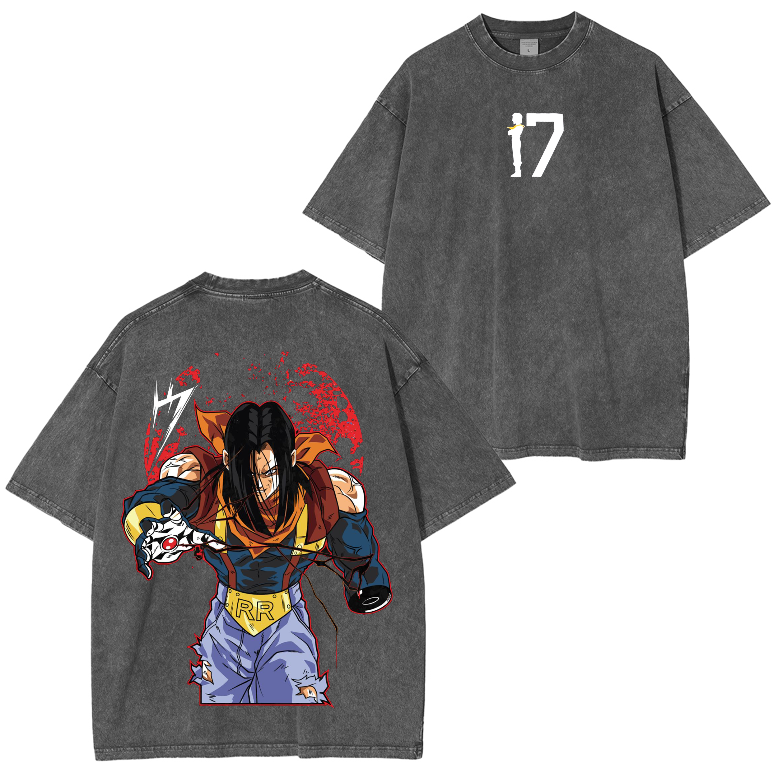 Number17,Dragon Ball Z Vintage Washed T-shirt/Crewneck/Hoodie