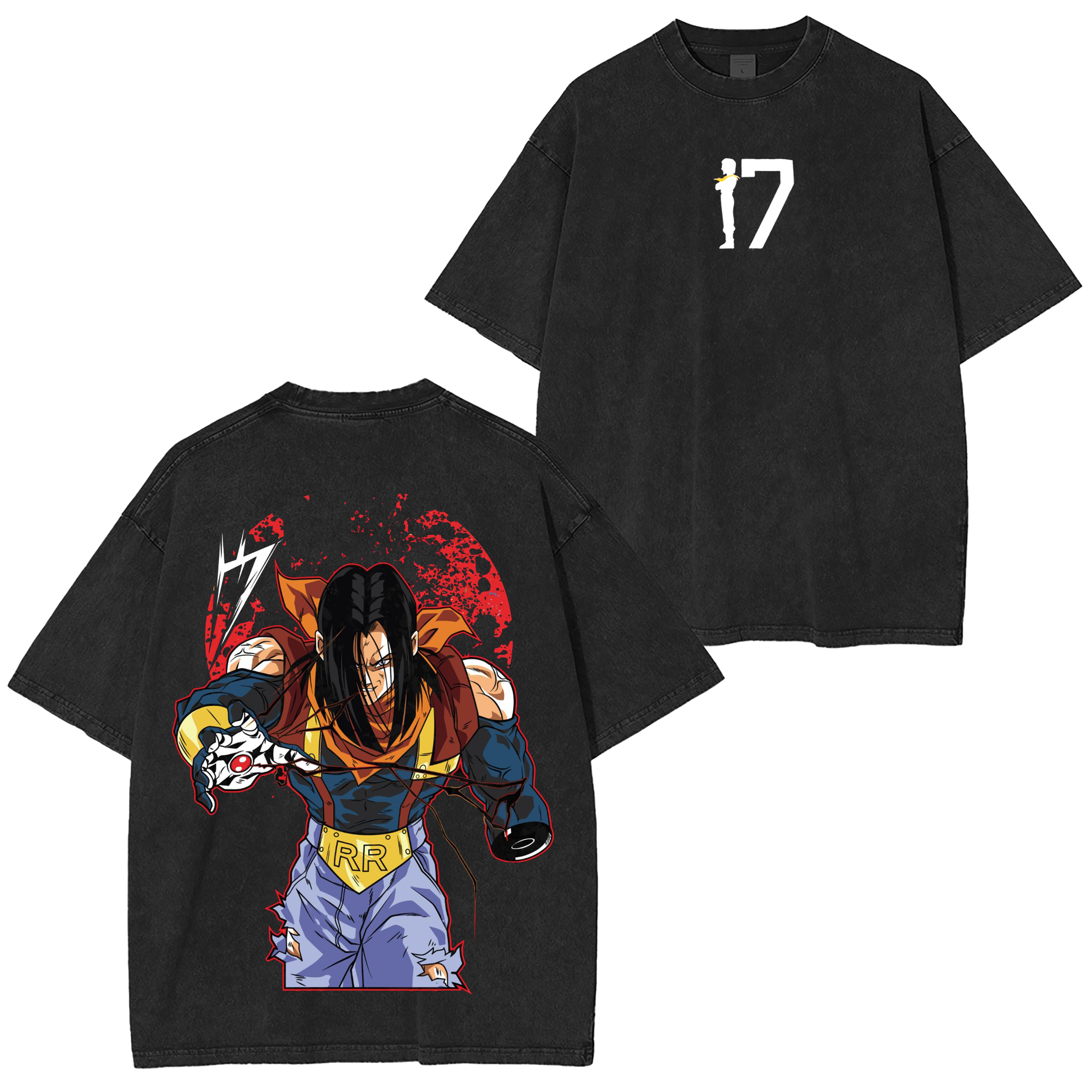 Number17,Dragon Ball Z Vintage Washed T-shirt/Crewneck/Hoodie