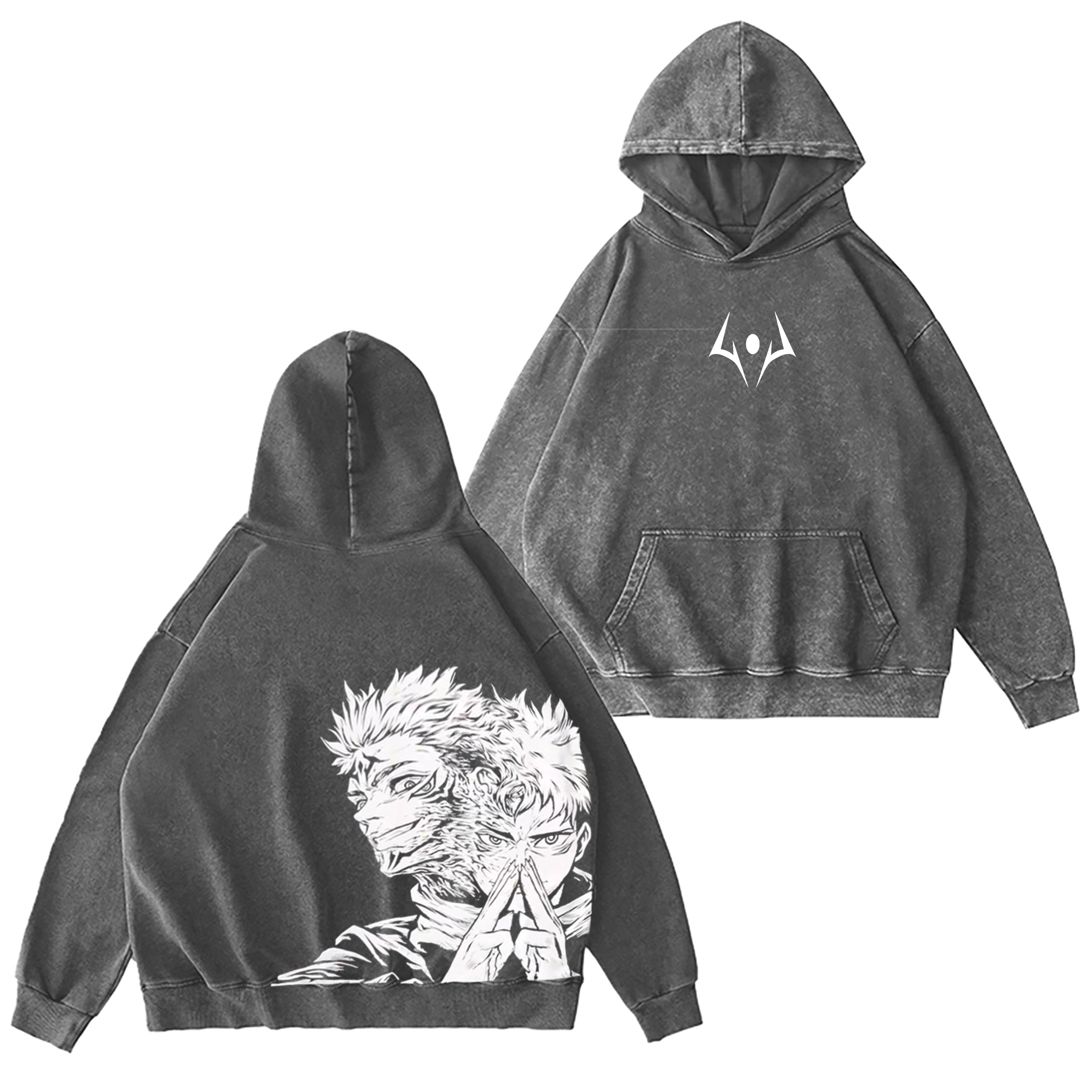 Sukuna -Jujutsu Kaisen Anime Washed T-shirt/Crewneck/Hoodie