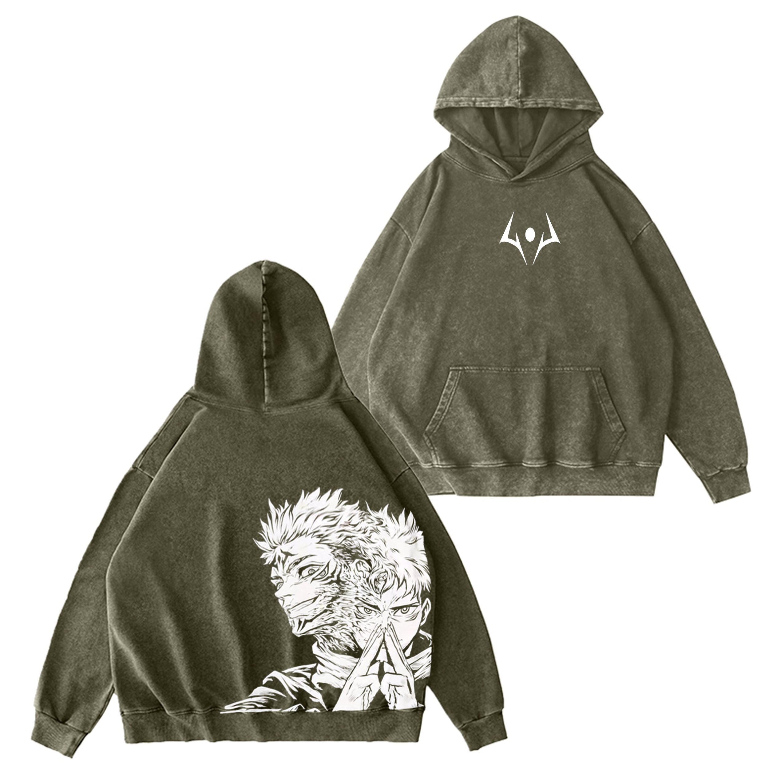 Sukuna -Jujutsu Kaisen Anime Washed T-shirt/Crewneck/Hoodie