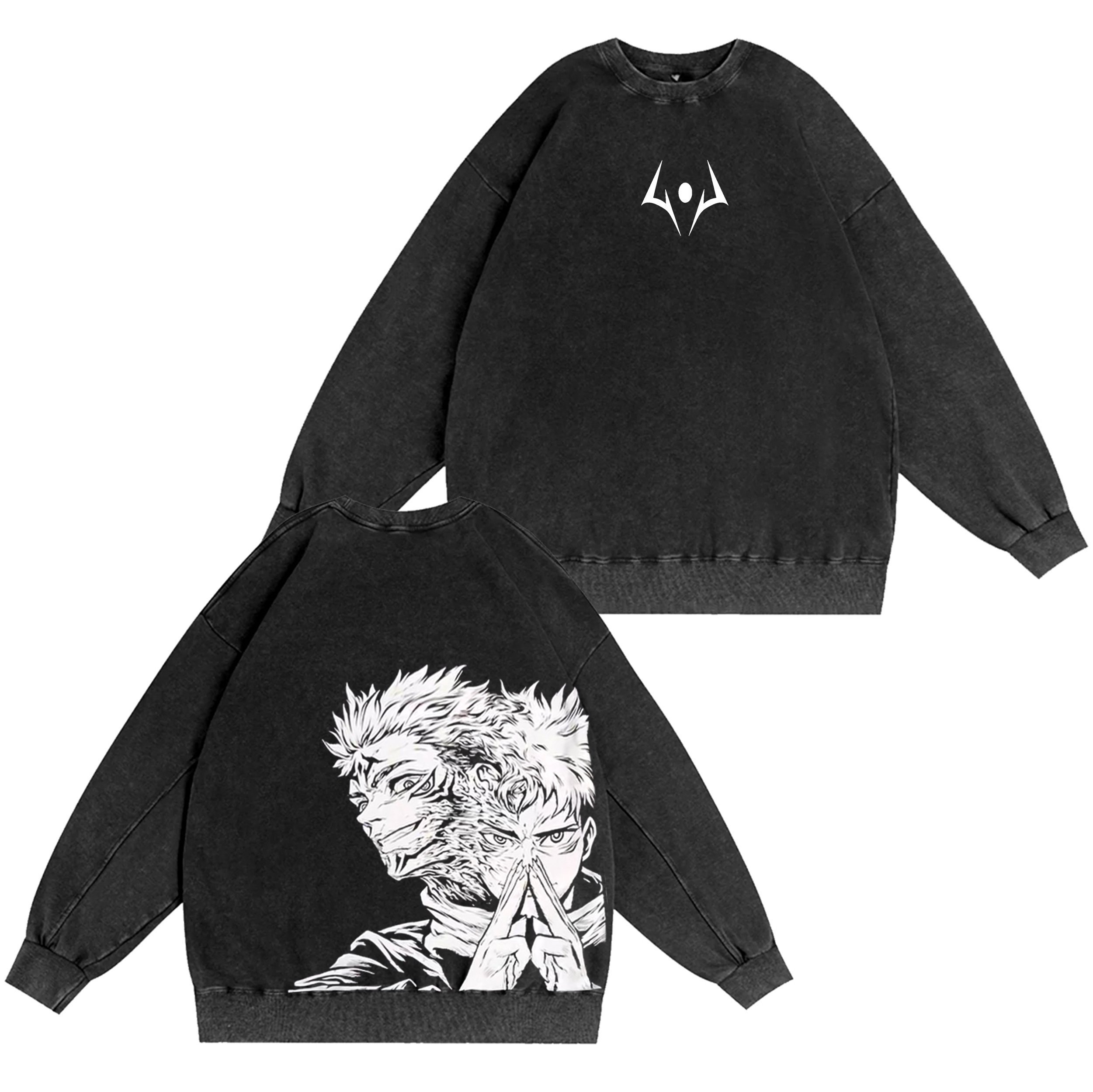Sukuna -Jujutsu Kaisen Anime Washed T-shirt/Crewneck/Hoodie