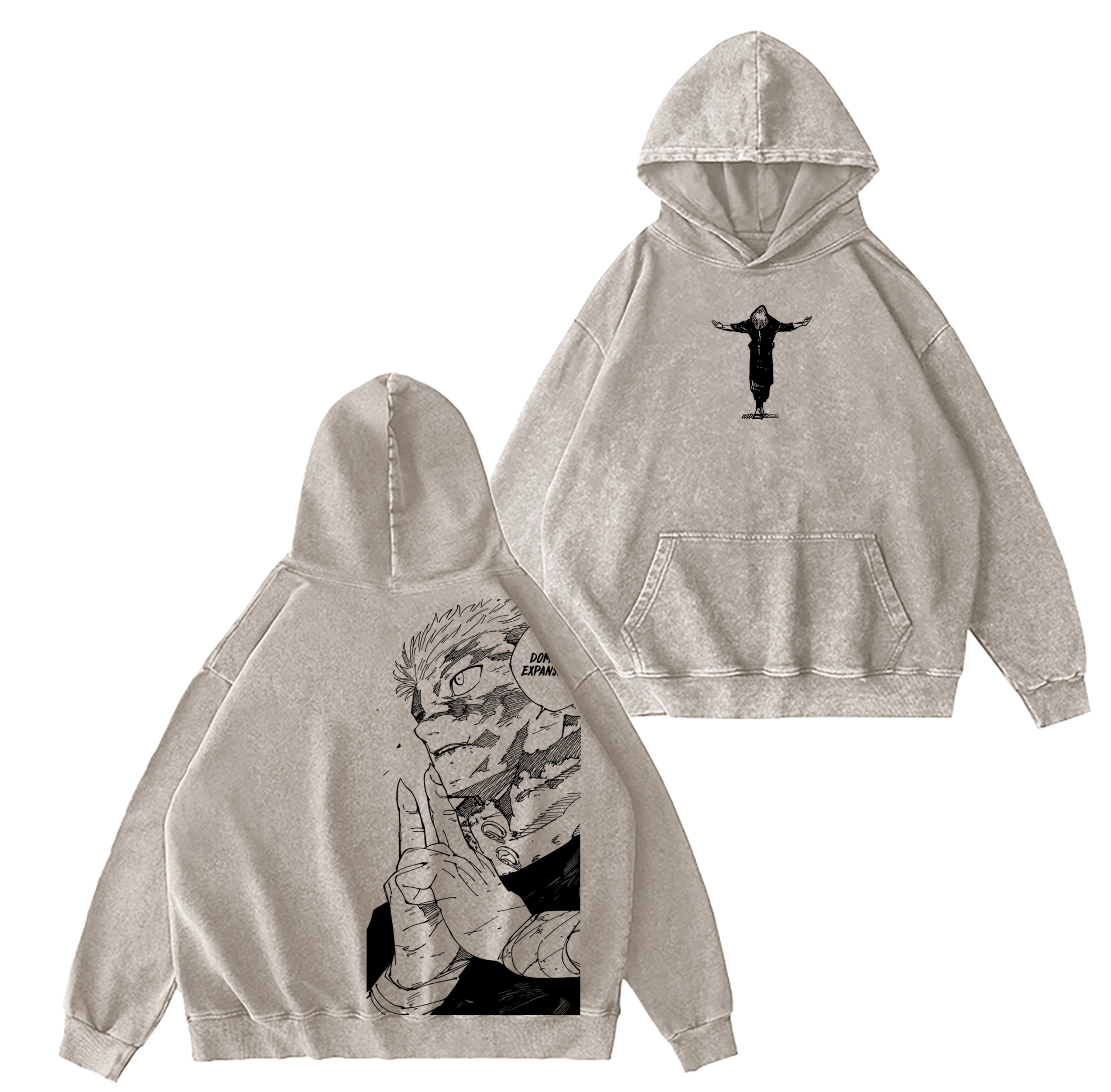 Retro Heavy Itadori Yuji Jujutsu Kaisen Anime Washed T-shirt/Crewneck/Hoodie