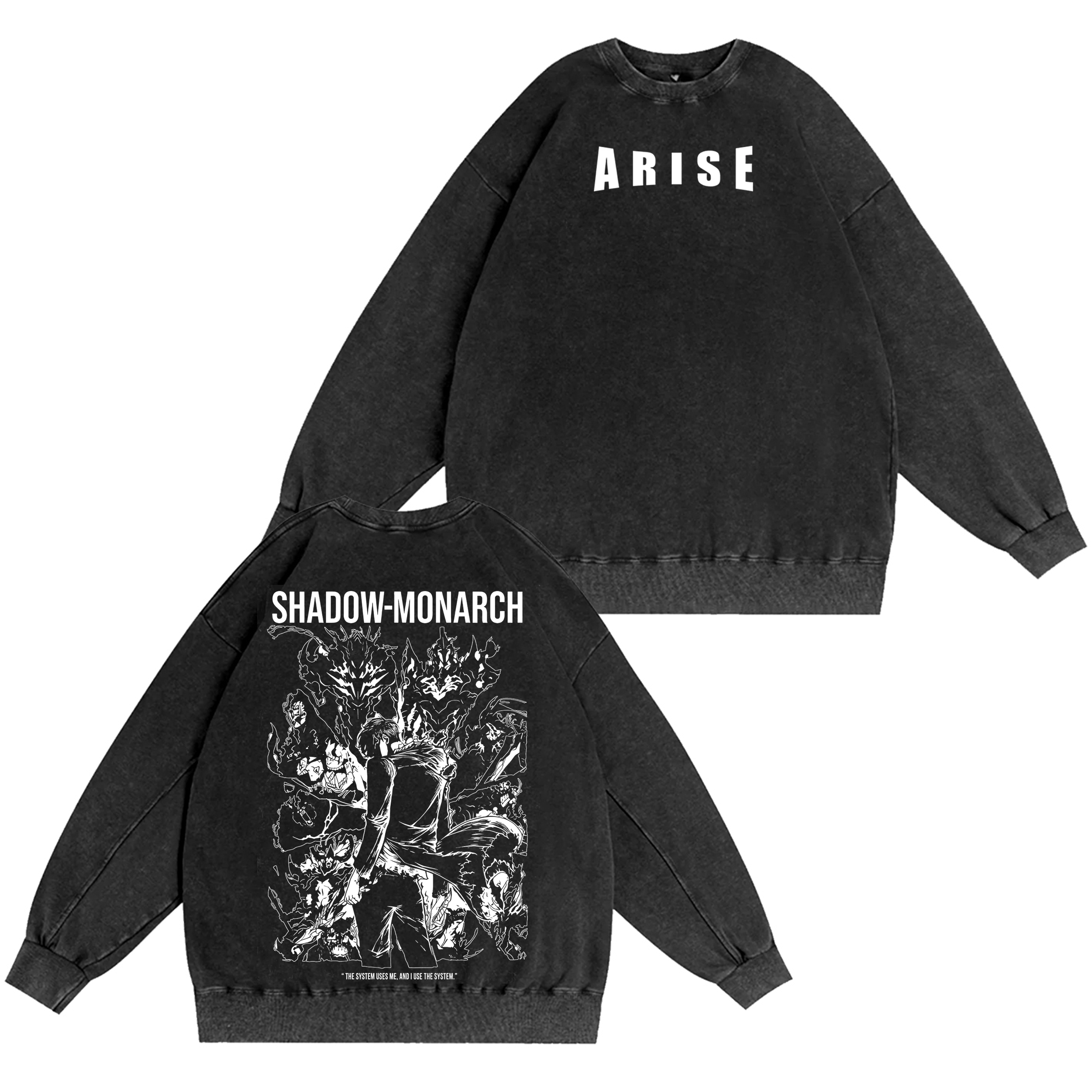 Arise Sung Jinwoo,Solo Leveling Shadow Monarch  Washed T-shirt/Crewneck/Hoodie