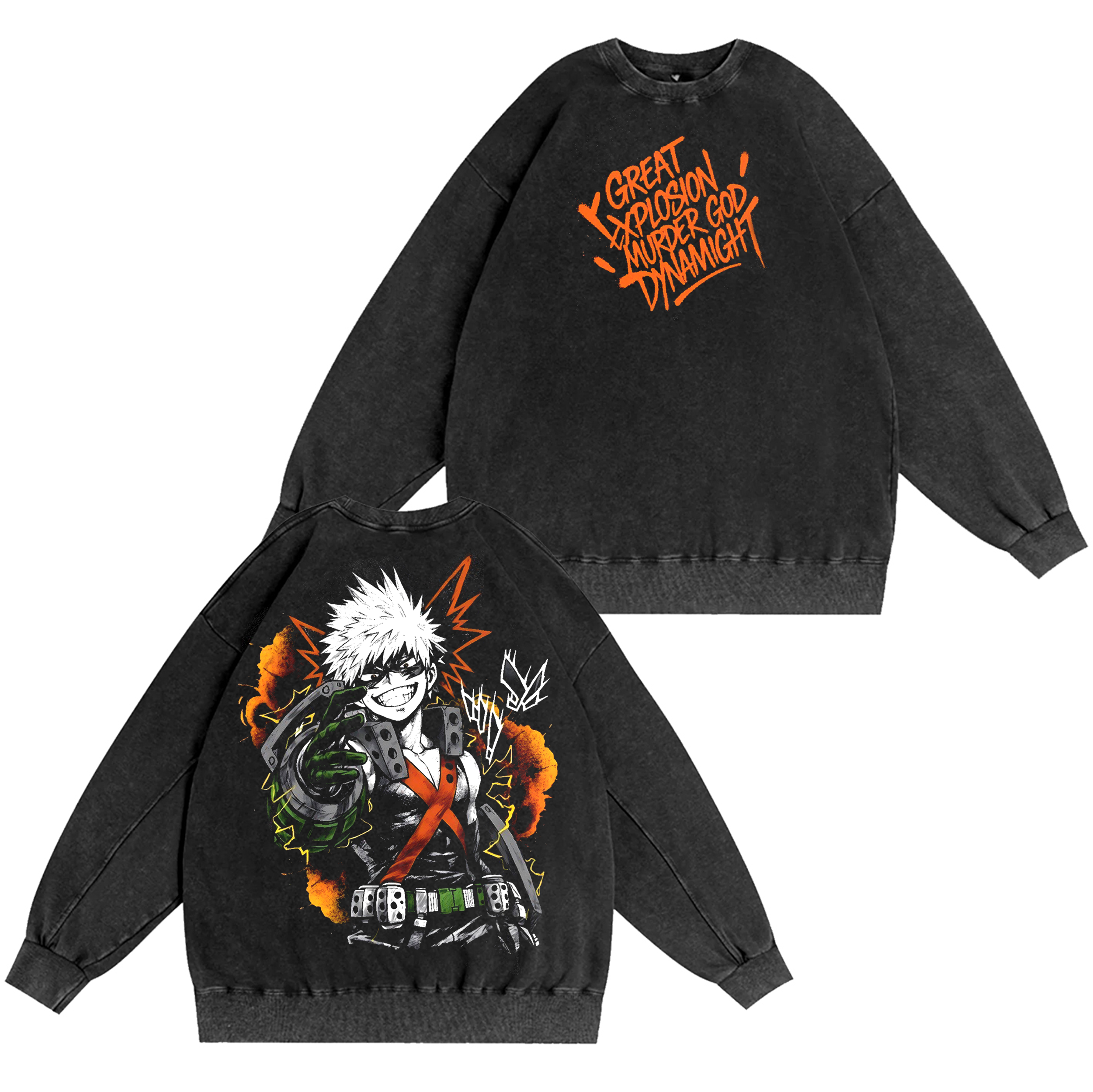 Katsuki Bakugo,My Hero Academia  Oversize Washed T-shirt/Crewneck/Hoodie