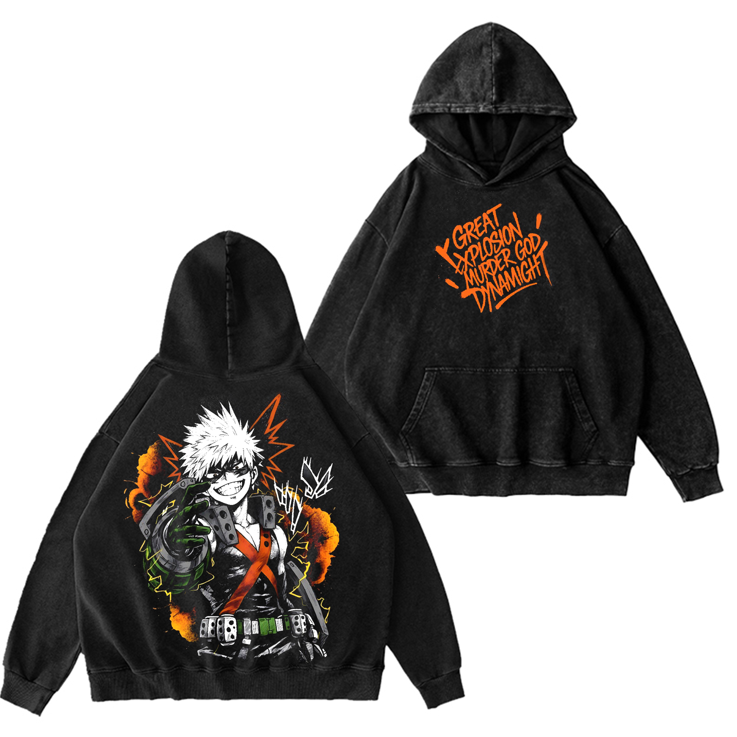 Katsuki Bakugo,My Hero Academia  Oversize Washed T-shirt/Crewneck/Hoodie
