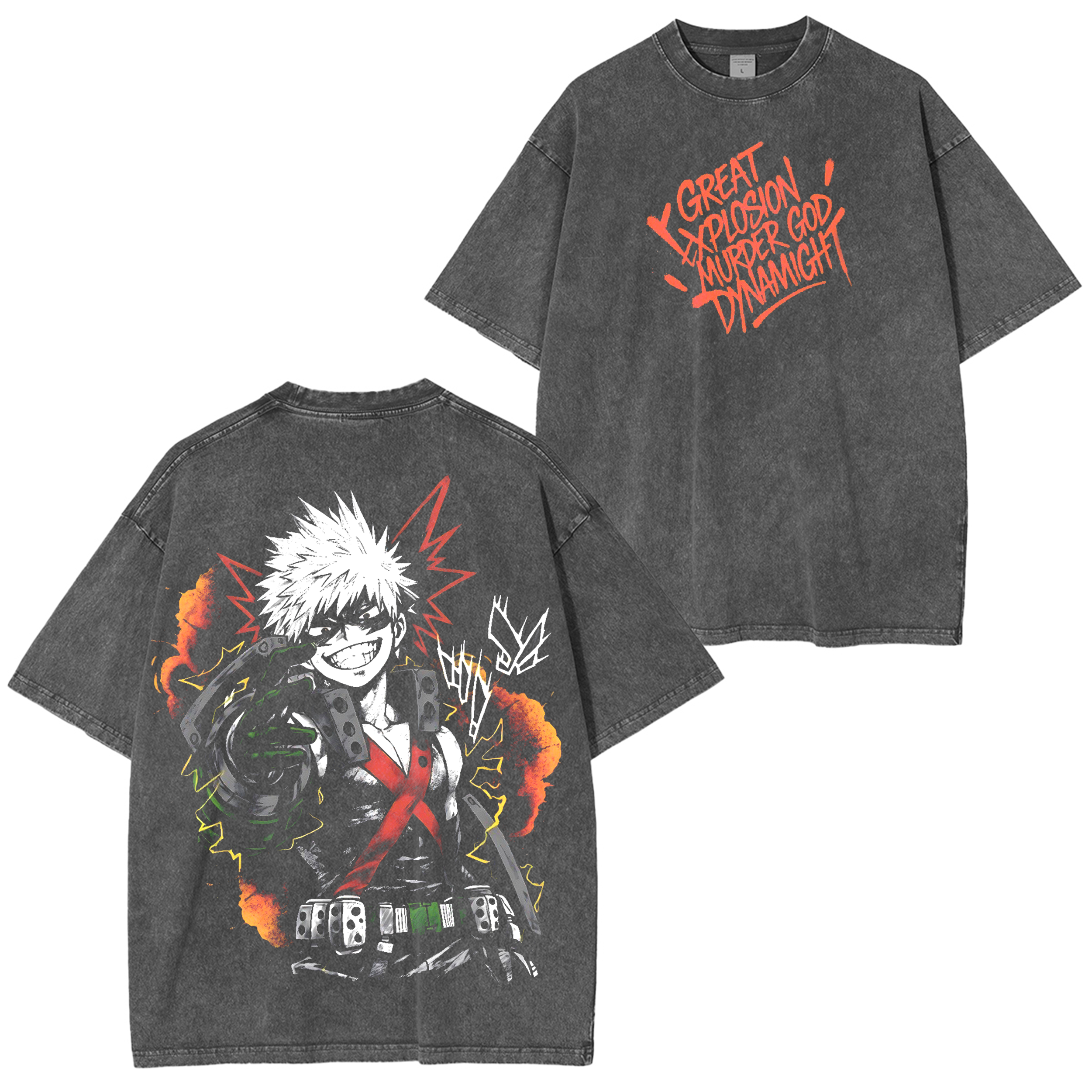 Katsuki Bakugo,My Hero Academia  Oversize Washed T-shirt/Crewneck/Hoodie