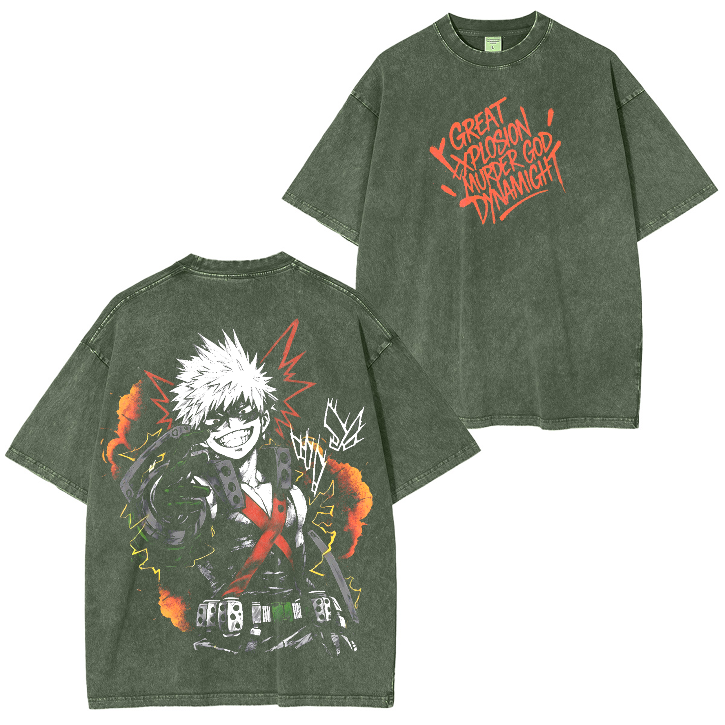 Katsuki Bakugo,My Hero Academia  Oversize Washed T-shirt/Crewneck/Hoodie
