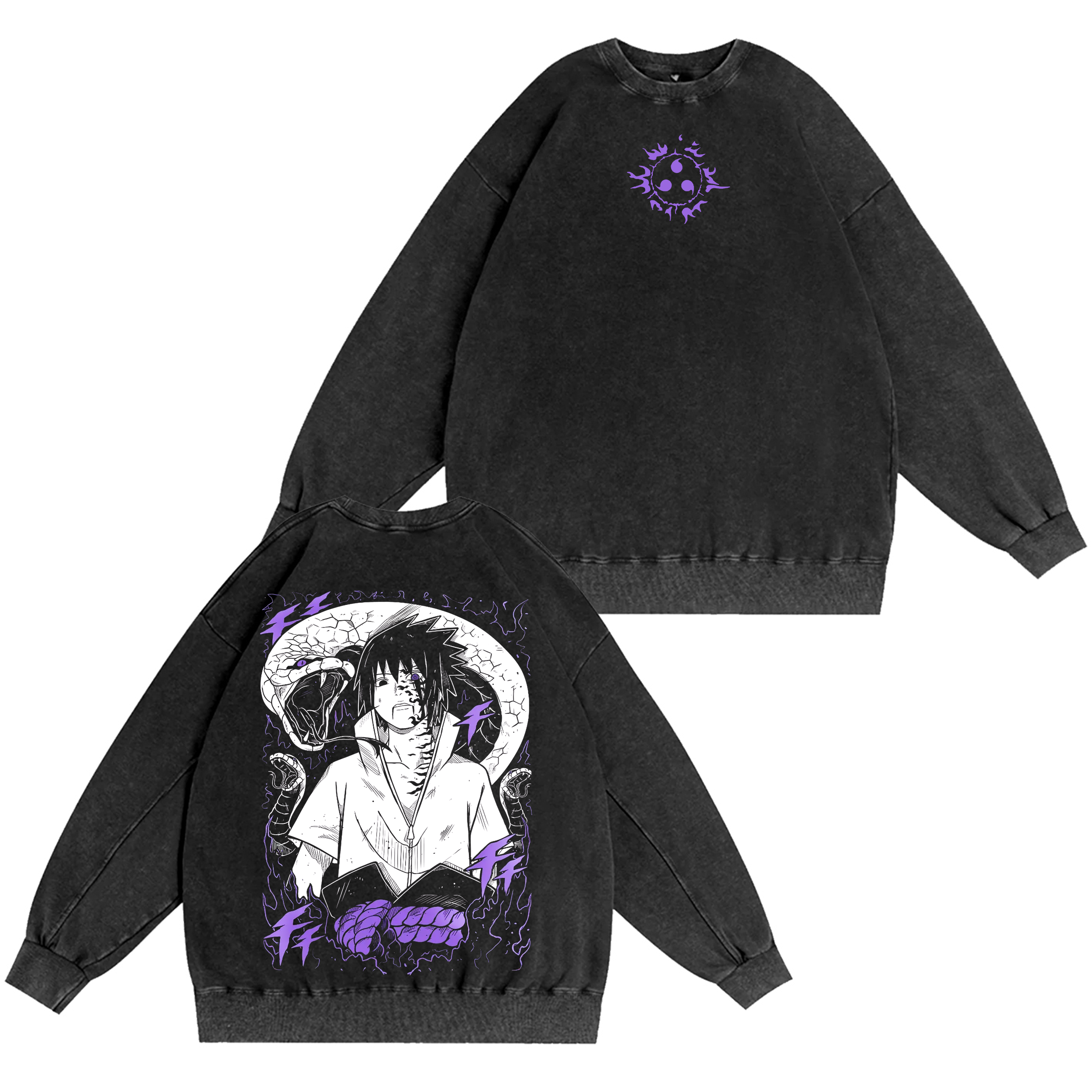 Sasuke Uchiha,Naruto Anime  Washed T-shirt/Crewneck/Hoodie