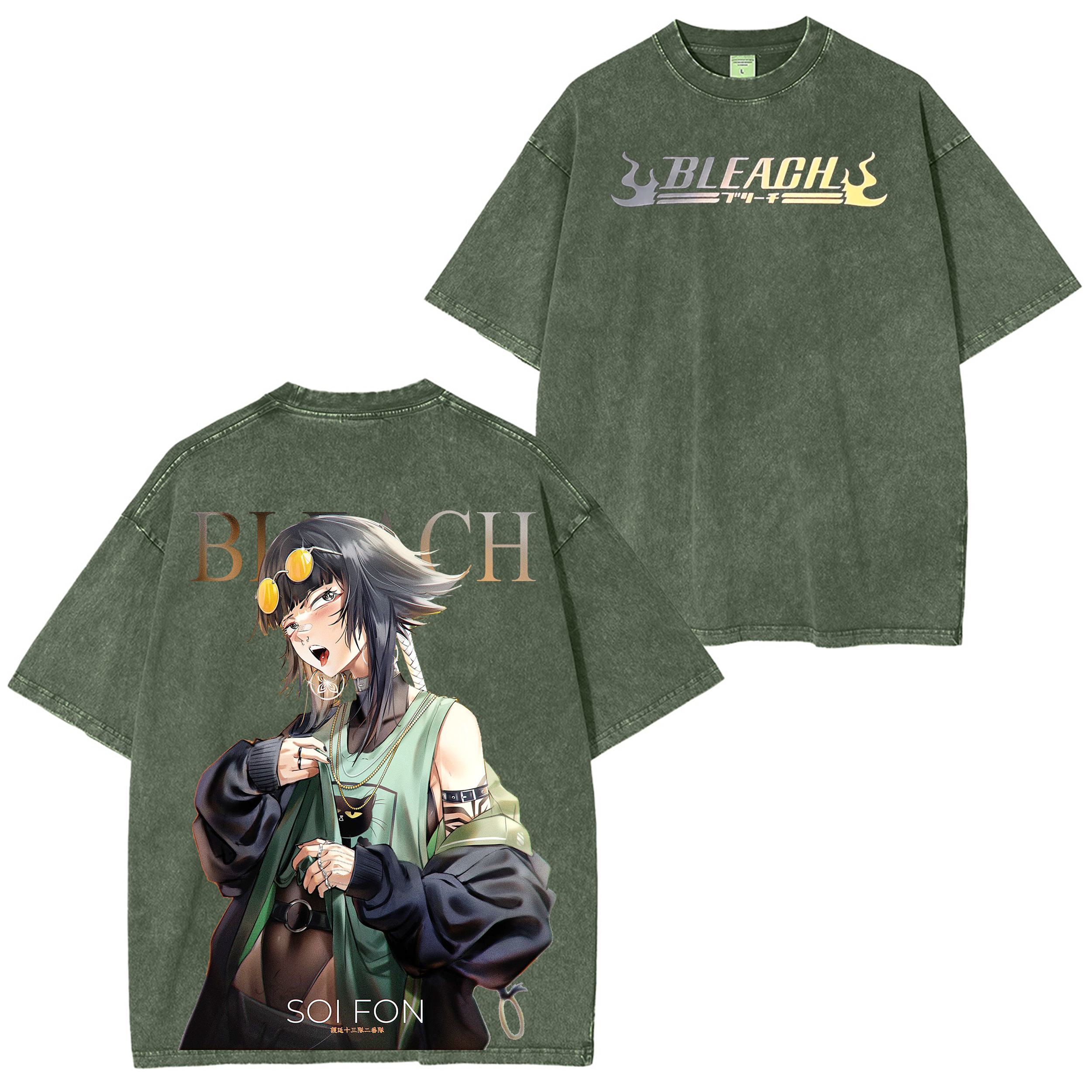 Soi Fon,Bleach Anime Washed T-shirt/Crewneck/Hoodie