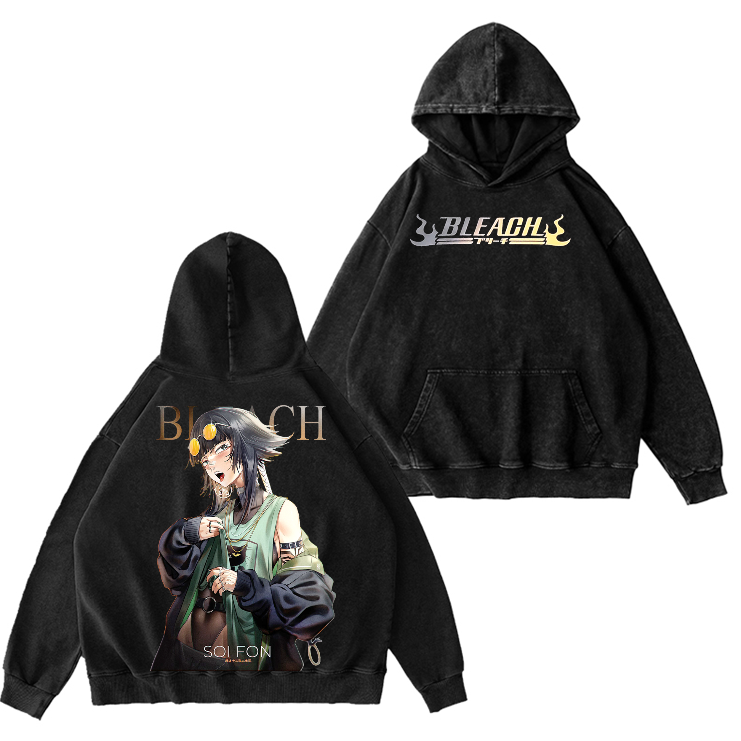 Soi Fon,Bleach Anime Washed T-shirt/Crewneck/Hoodie