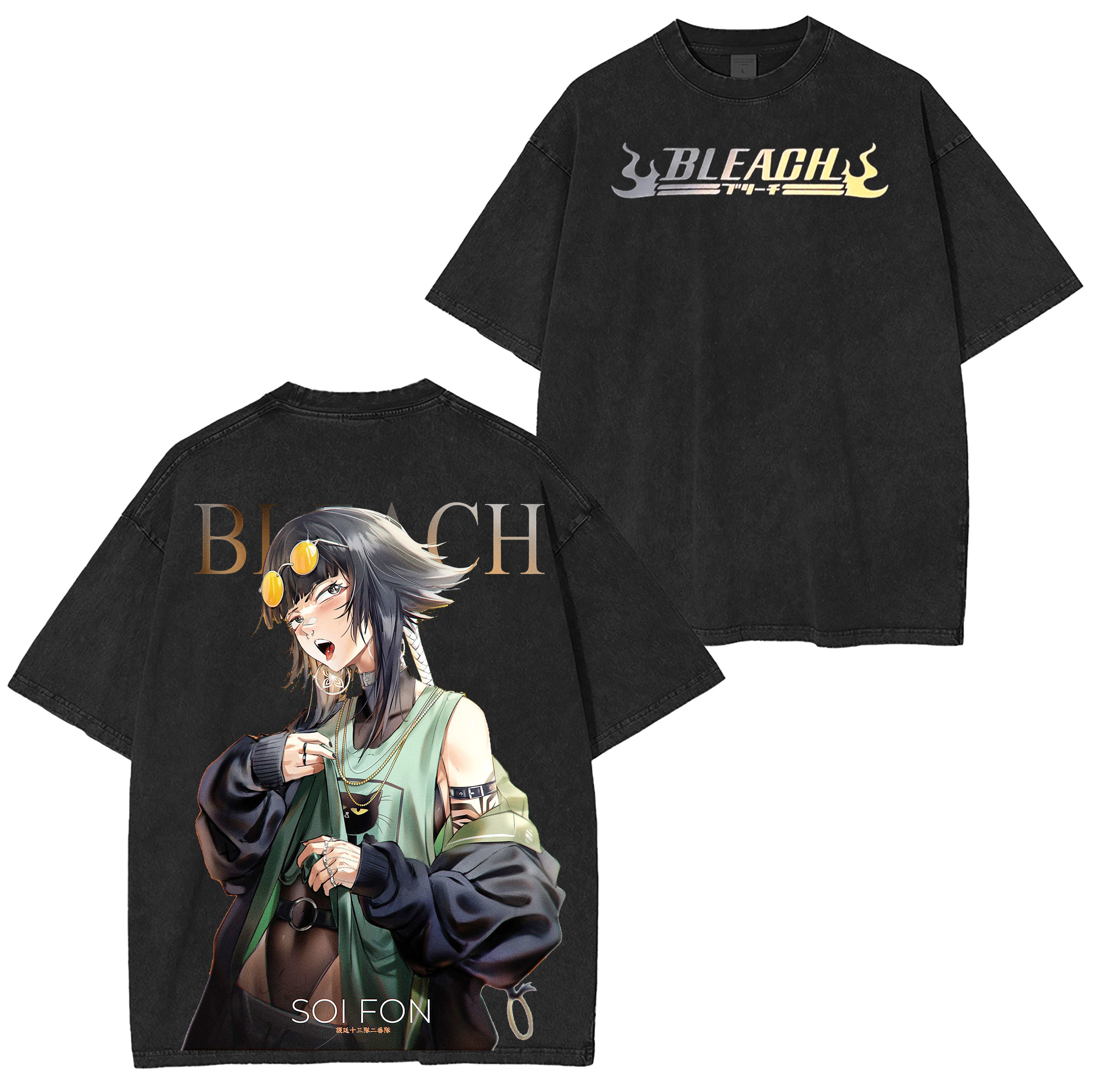 Soi Fon,Bleach Anime Washed T-shirt/Crewneck/Hoodie