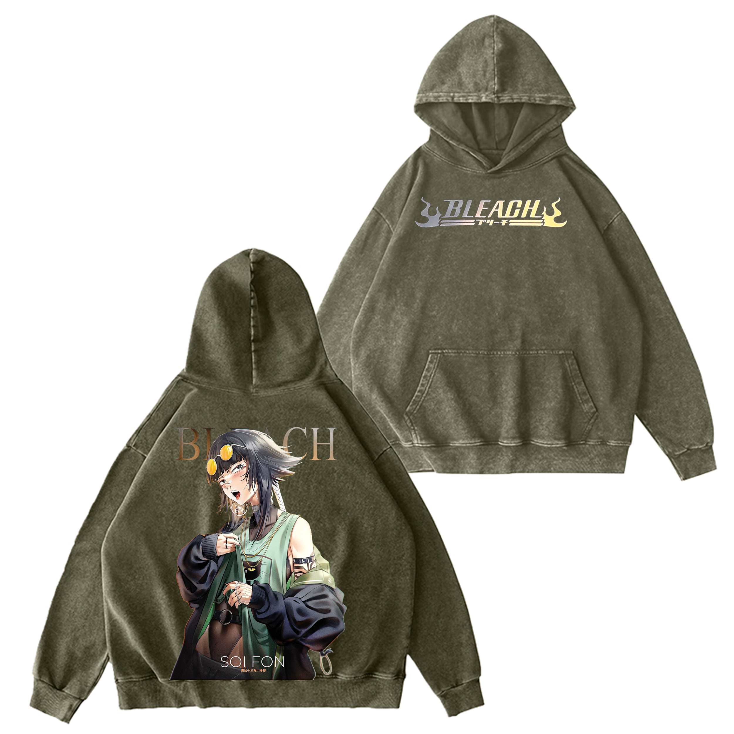 Soi Fon,Bleach Anime Washed T-shirt/Crewneck/Hoodie