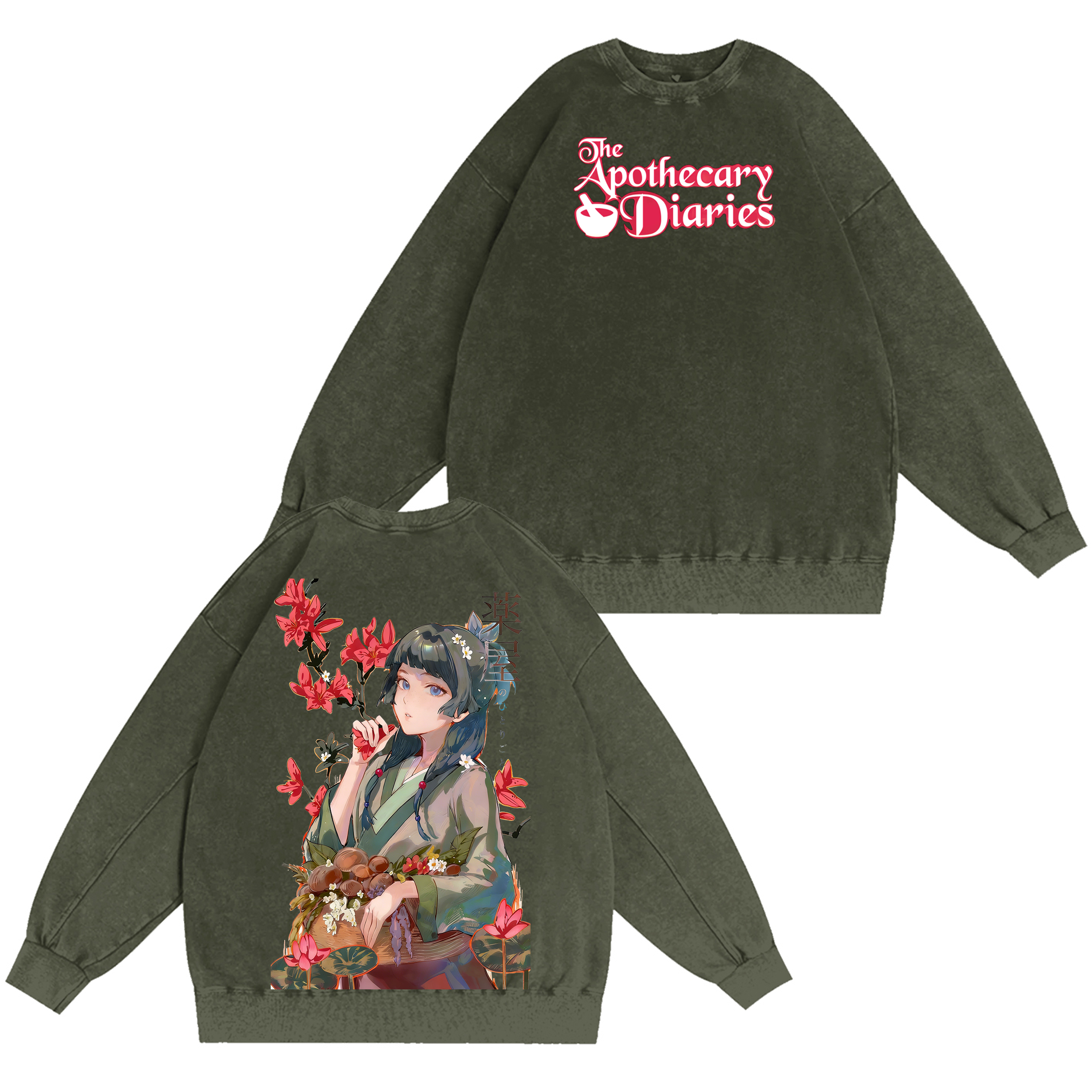 The Apothecary Diaries Anime Washed T-shirt/Crewneck/Hoodie