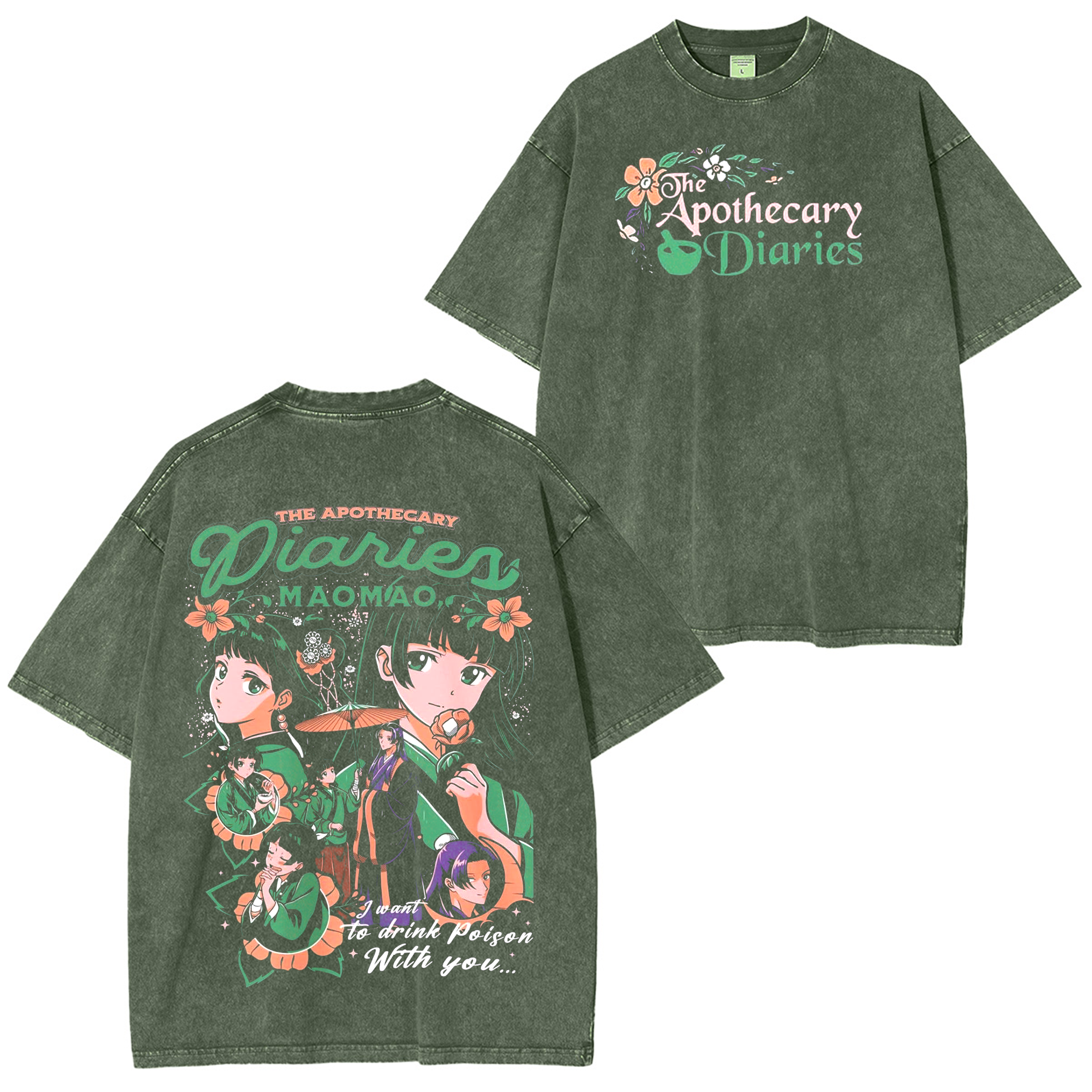 The Apothecary Diaries Anime Washed T-shirt/Crewneck/Hoodie