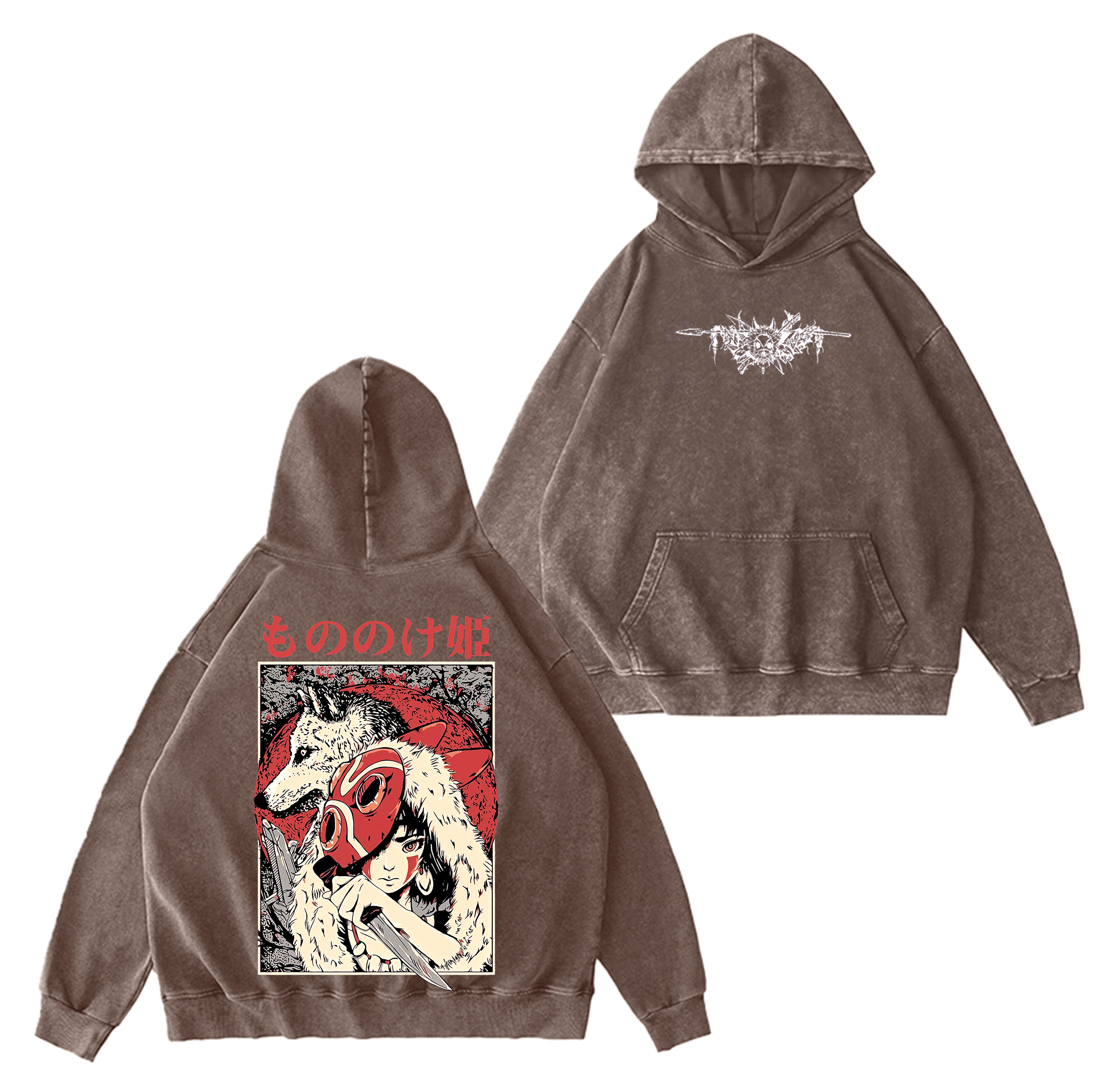 Princess Mononoke Anime Washed T-shirt/Crewneck/Hoodie