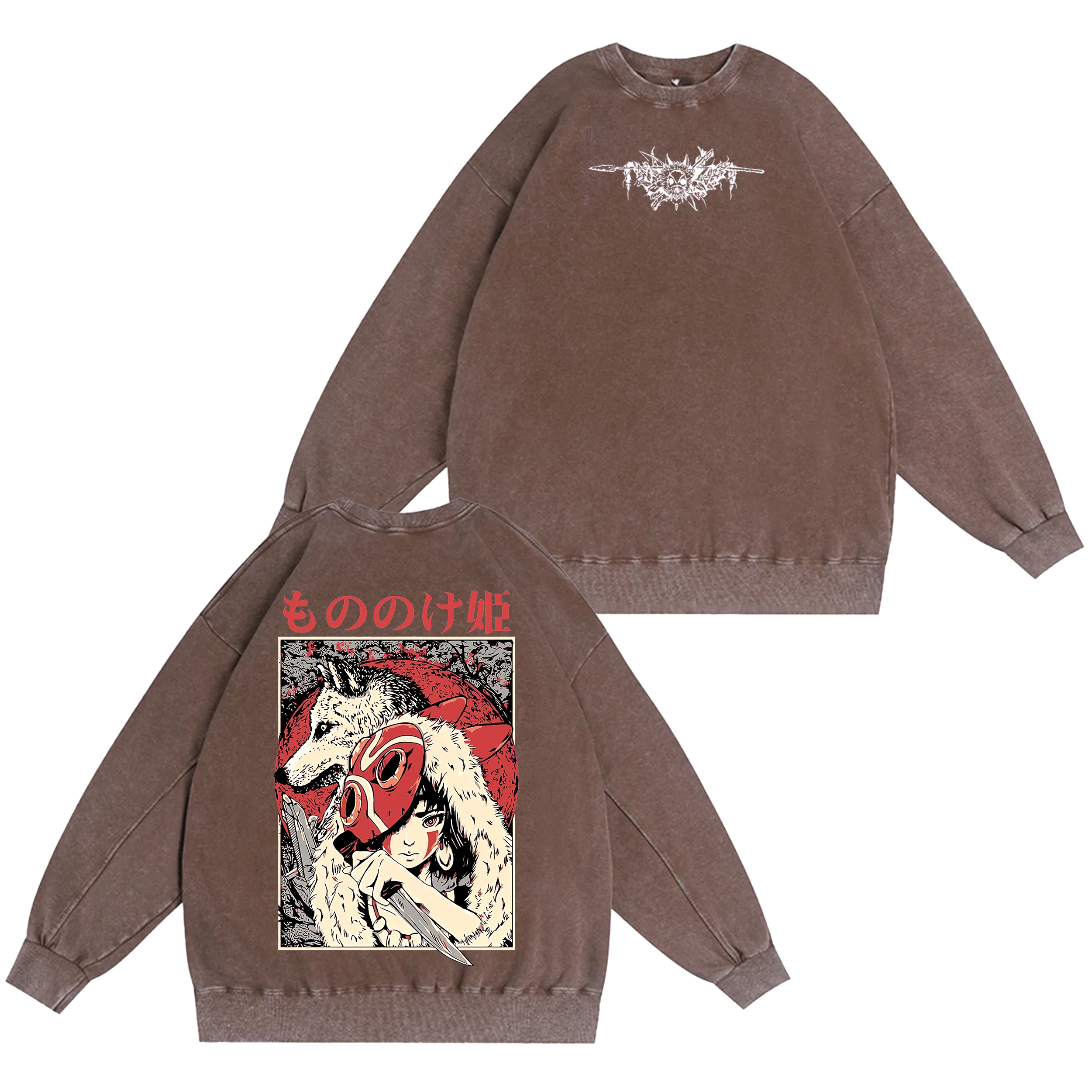 Princess Mononoke Anime Washed T-shirt/Crewneck/Hoodie