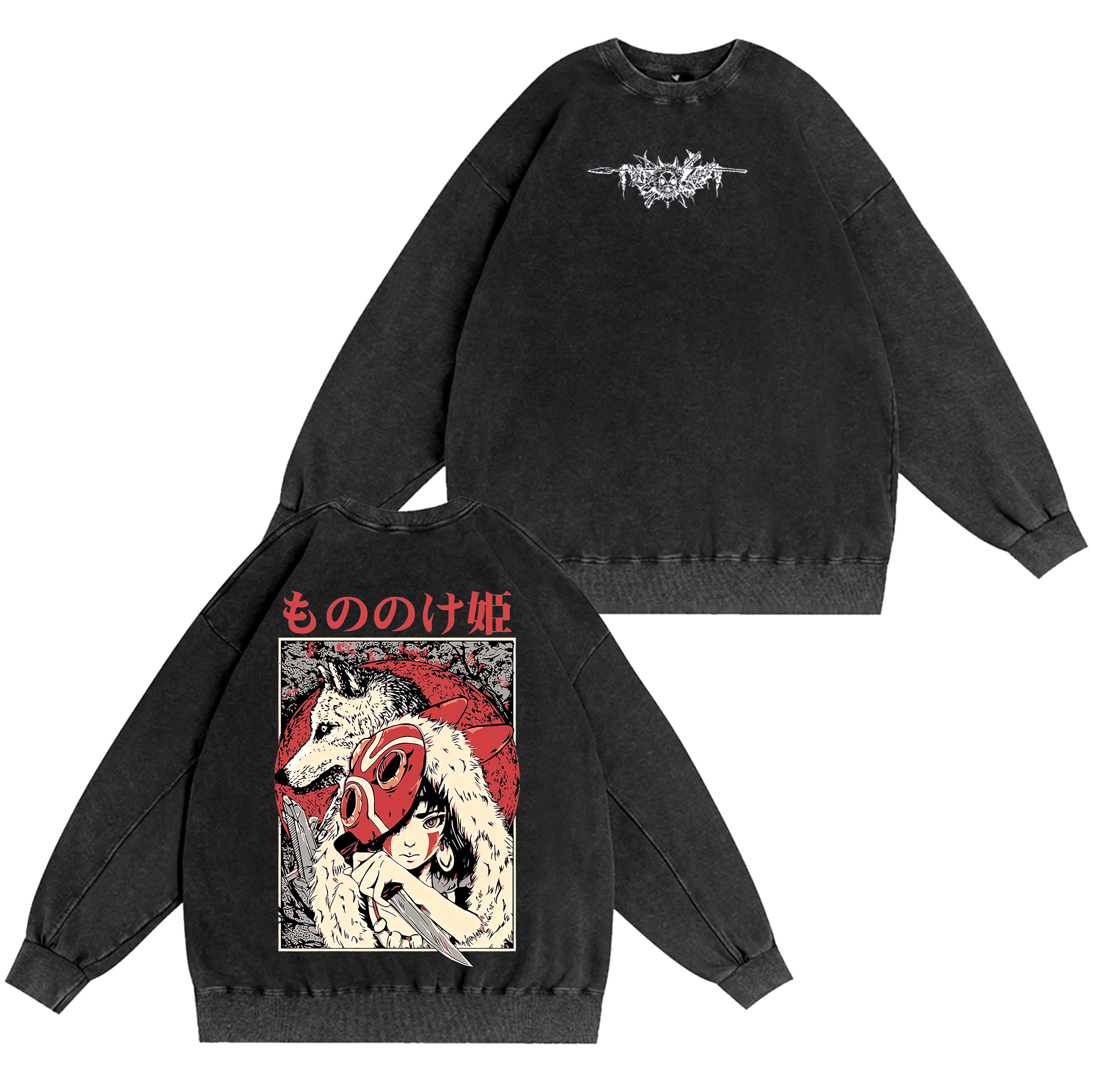Princess Mononoke Anime Washed T-shirt/Crewneck/Hoodie
