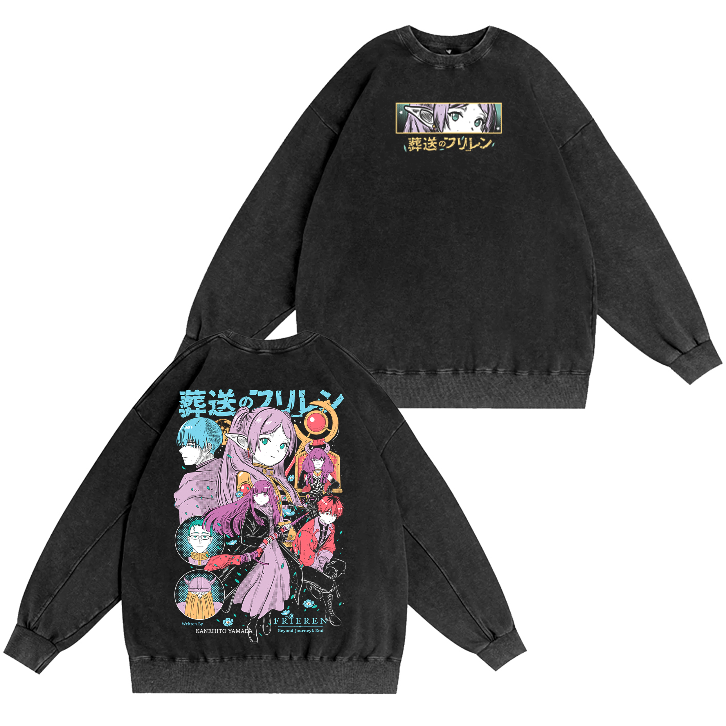 Frieren Anime Washed T-shirt/Crewneck/Hoodie