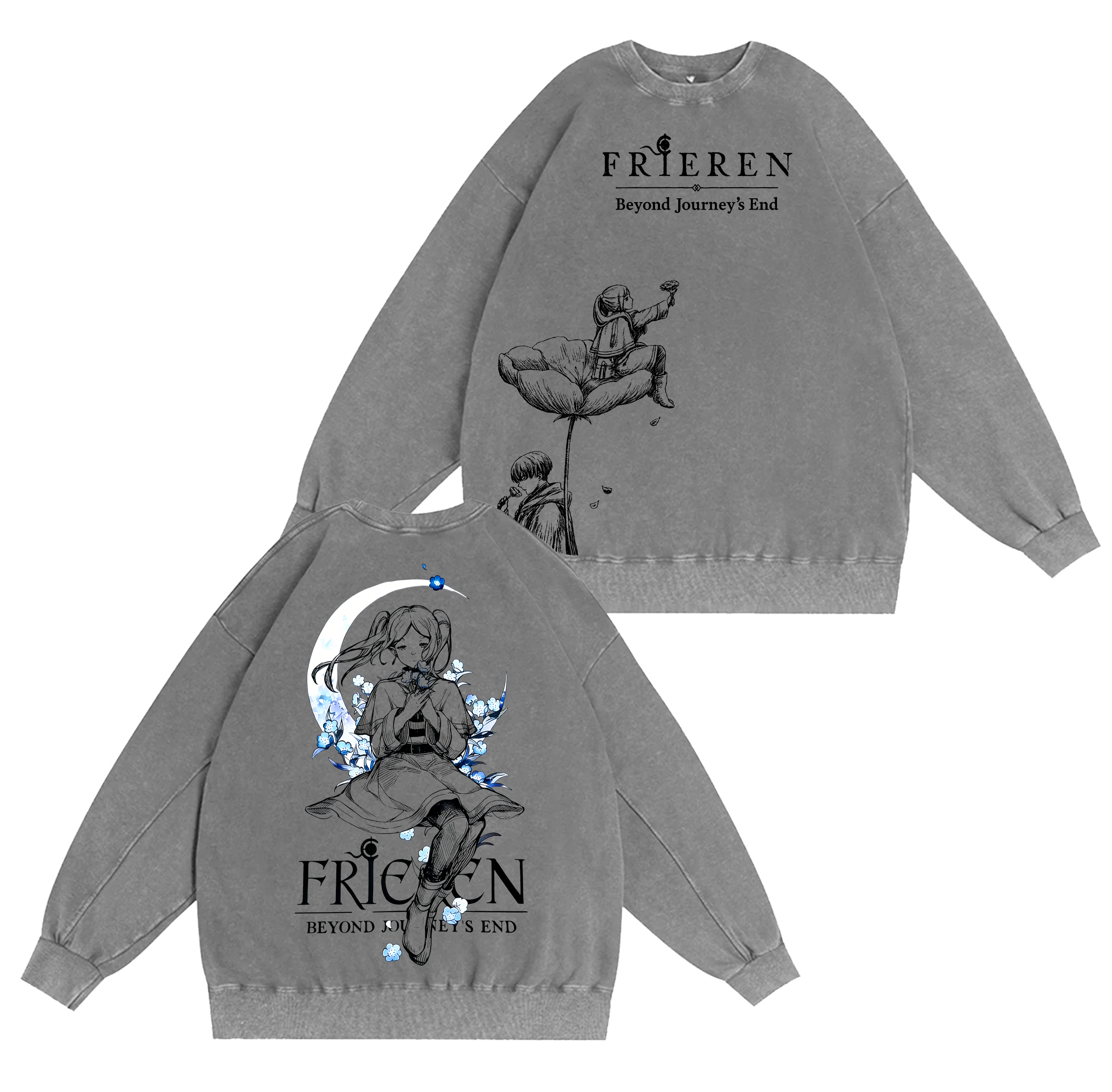Frieren: Beyond Journey's End Anime  Washed T-shirt/Crewneck/Hoodie