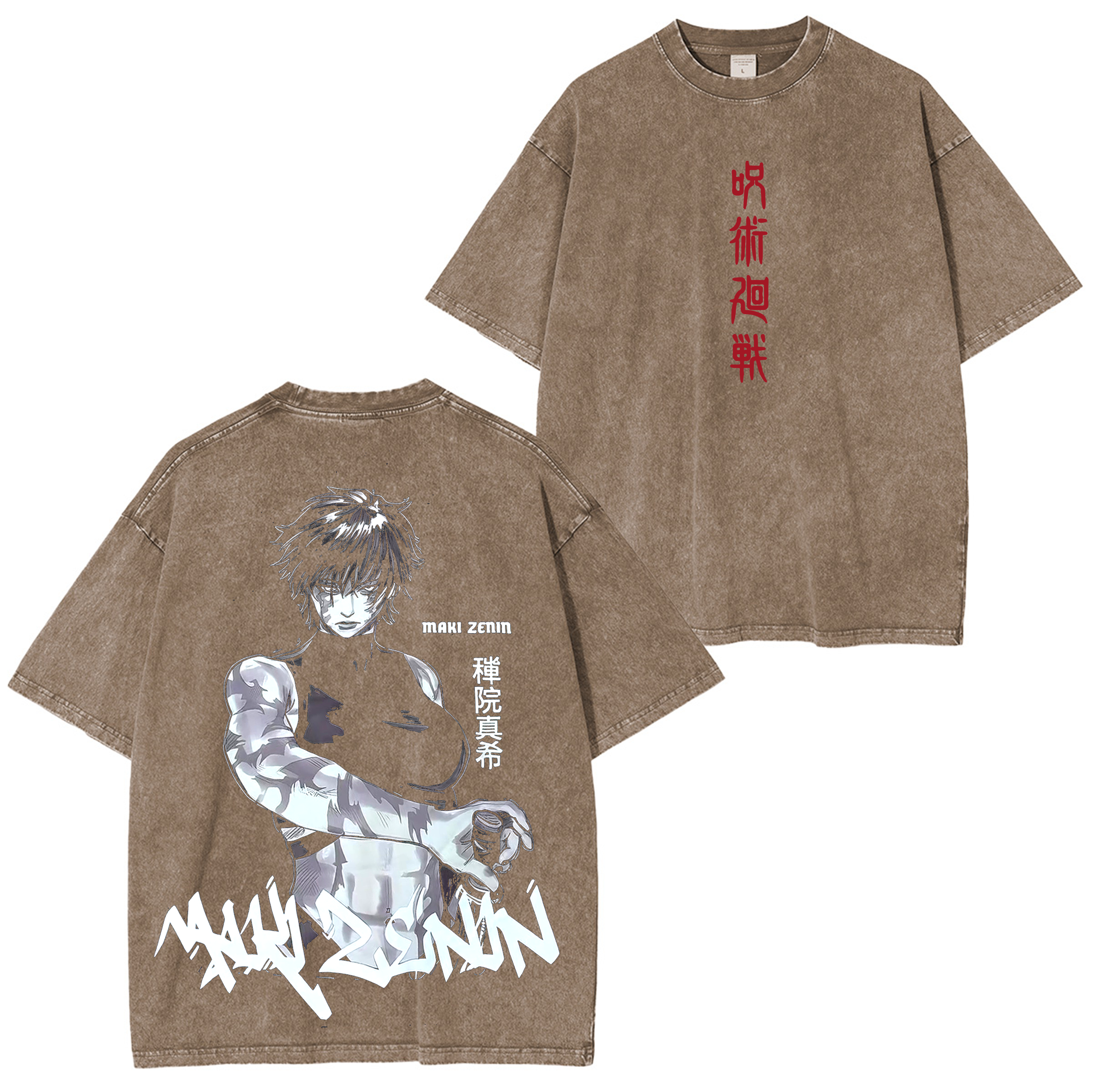 Maki Zenin,Jujutsu Kaisen Anime Washed T-shirt/Crewneck/Hoodie