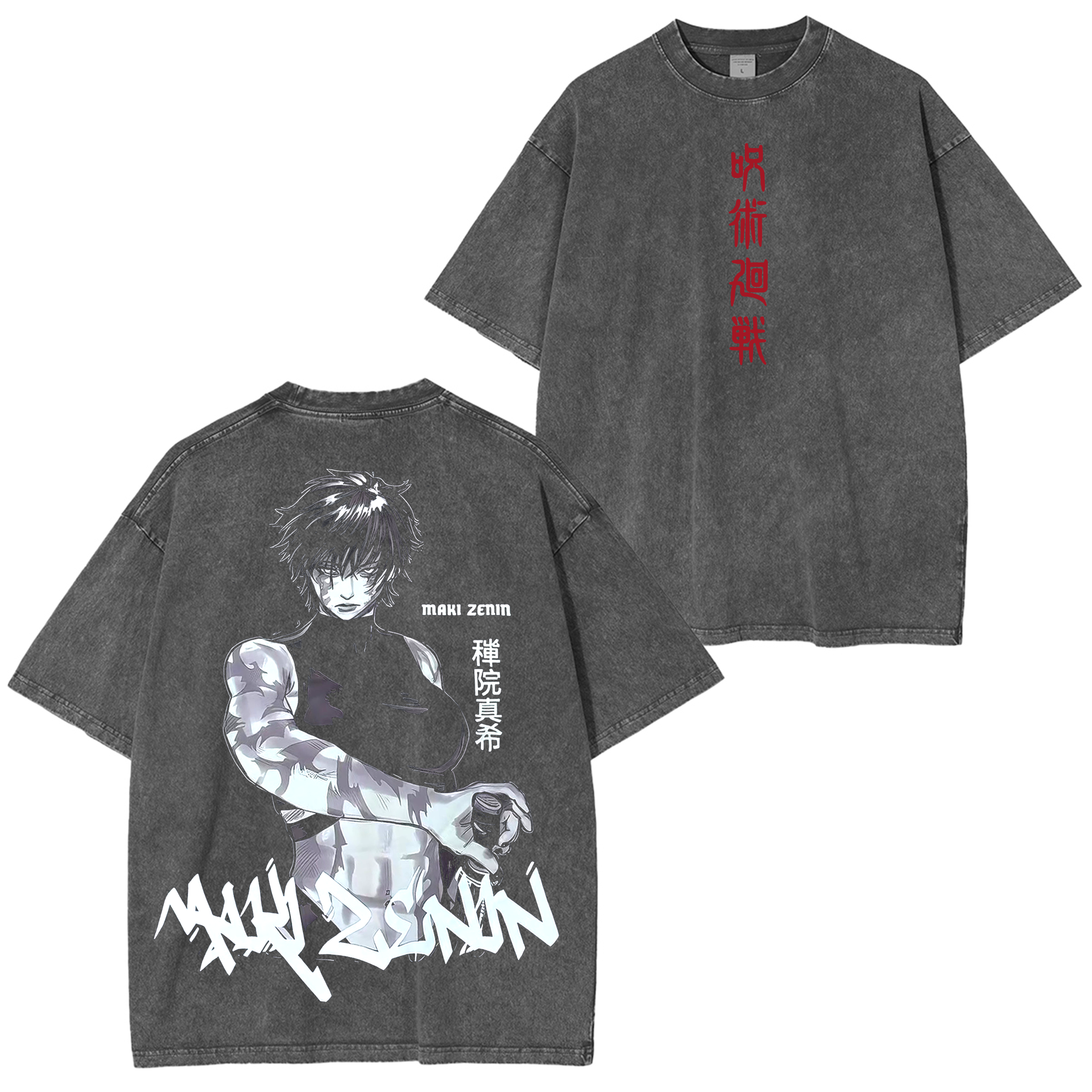 Maki Zenin,Jujutsu Kaisen Anime Washed T-shirt/Crewneck/Hoodie