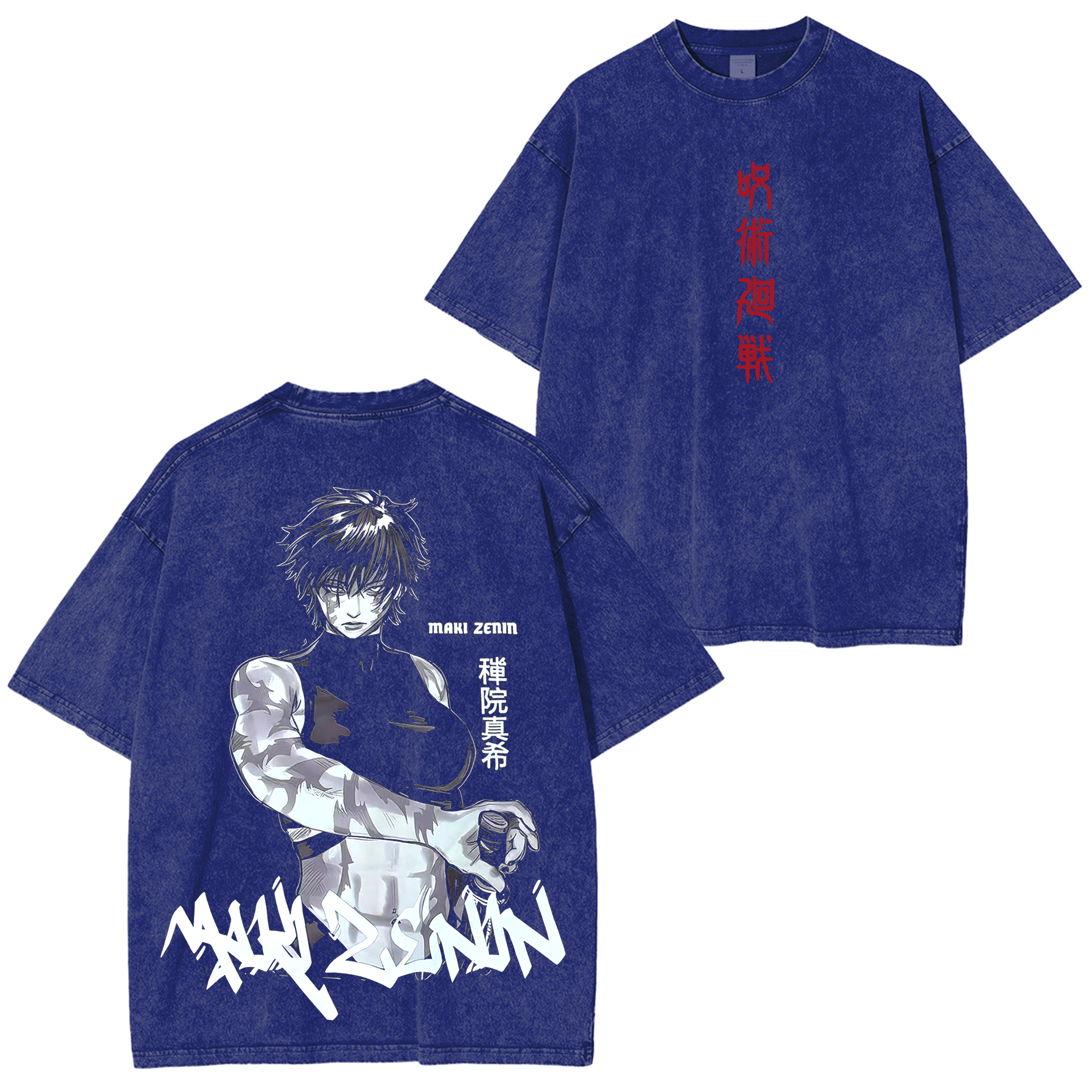 Maki Zenin,Jujutsu Kaisen Anime Washed T-shirt/Crewneck/Hoodie